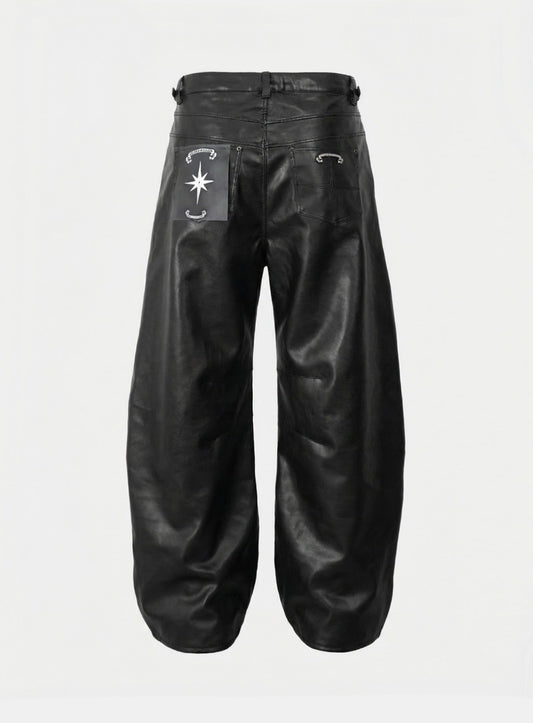 [w-pts25-111] Viper 301 Semi-Curved Pants - Black Leather