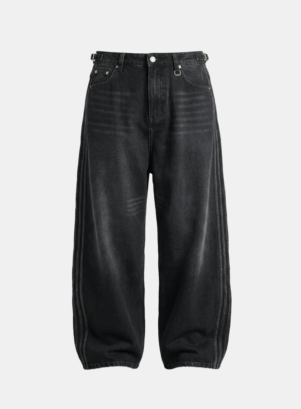 [w-jeans26-001] Billy Track Jeans Baggy Fit - All Black