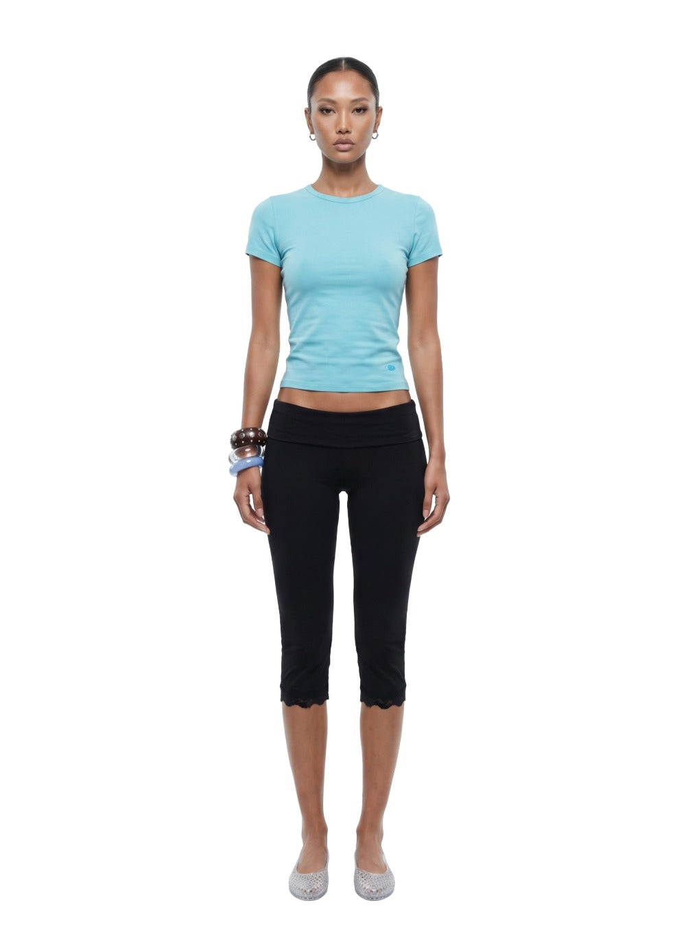 [w-tee26-193] Everyday Crew Neck Short Sleeve T-Shirt- Mint