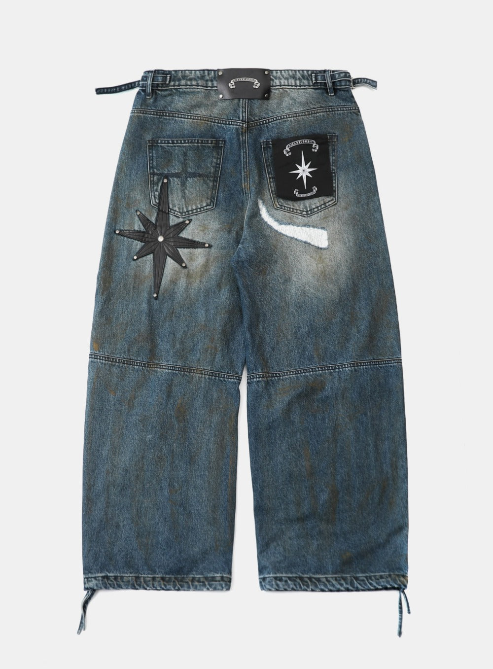 0409 Cosmo Convex Denim Pants - Mid Blue