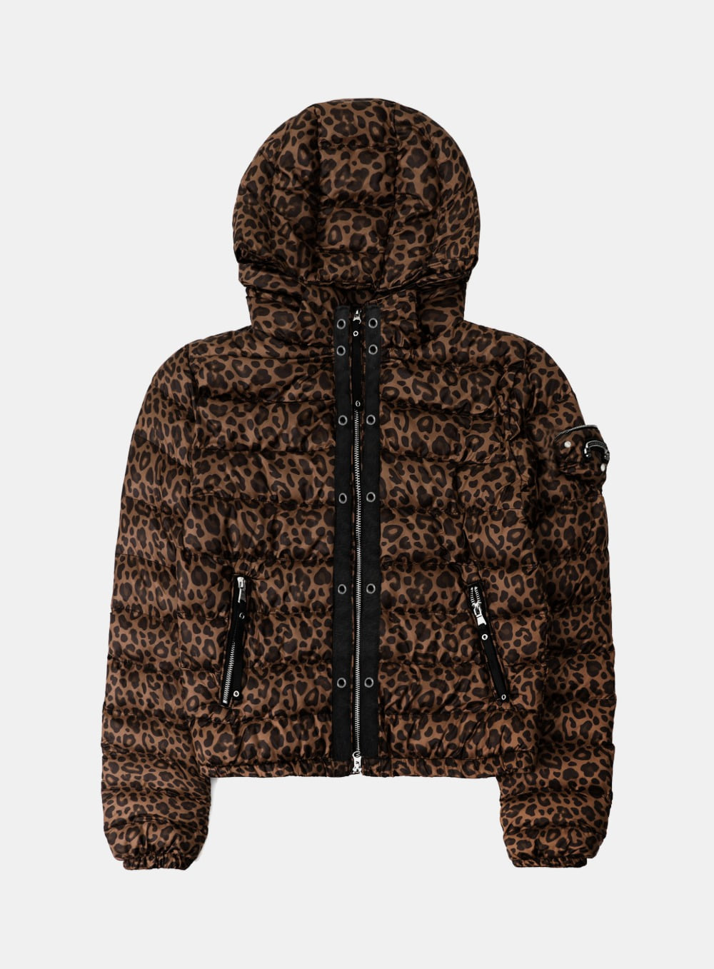 Viper 31-1 Lightweight Hooded Puffer - Brown Leopard