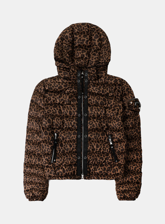 Viper 31-1 Lightweight Hooded Puffer - Brown Leopard