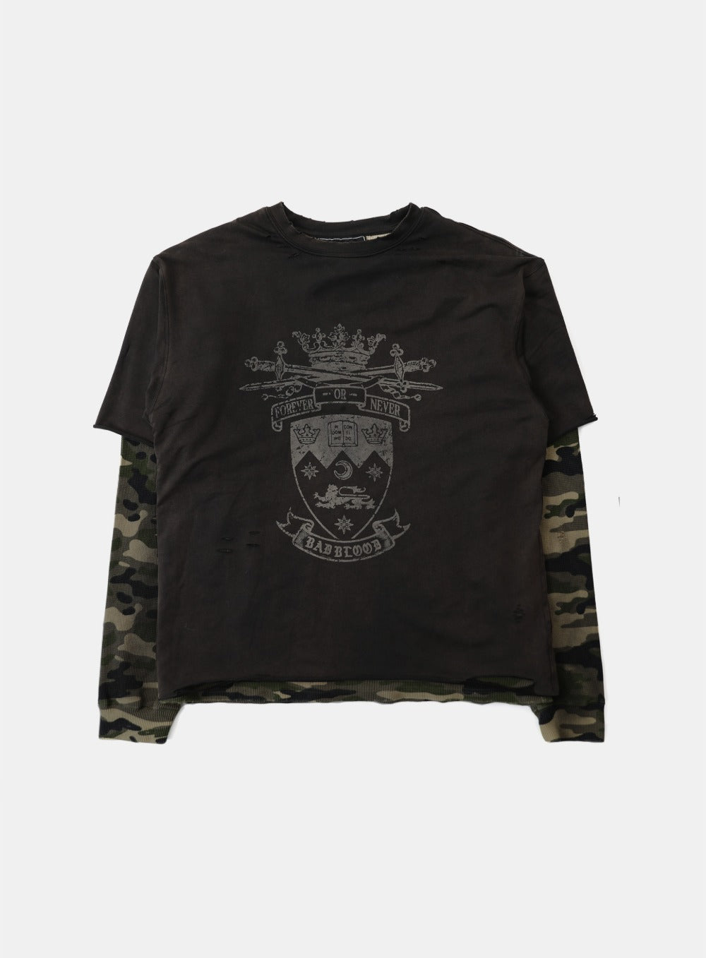 Shield M Layered Long Sleeve - Dusty Black