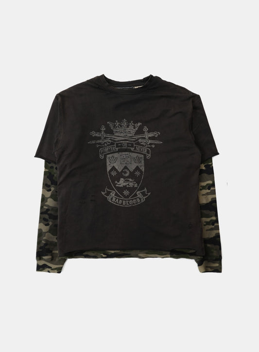 Shield M Layered Long Sleeve - Dusty Black