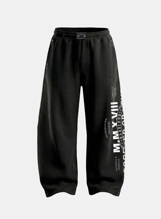 [w-pts26-051] Viper 2-Way Curved Fit Joggers - Black