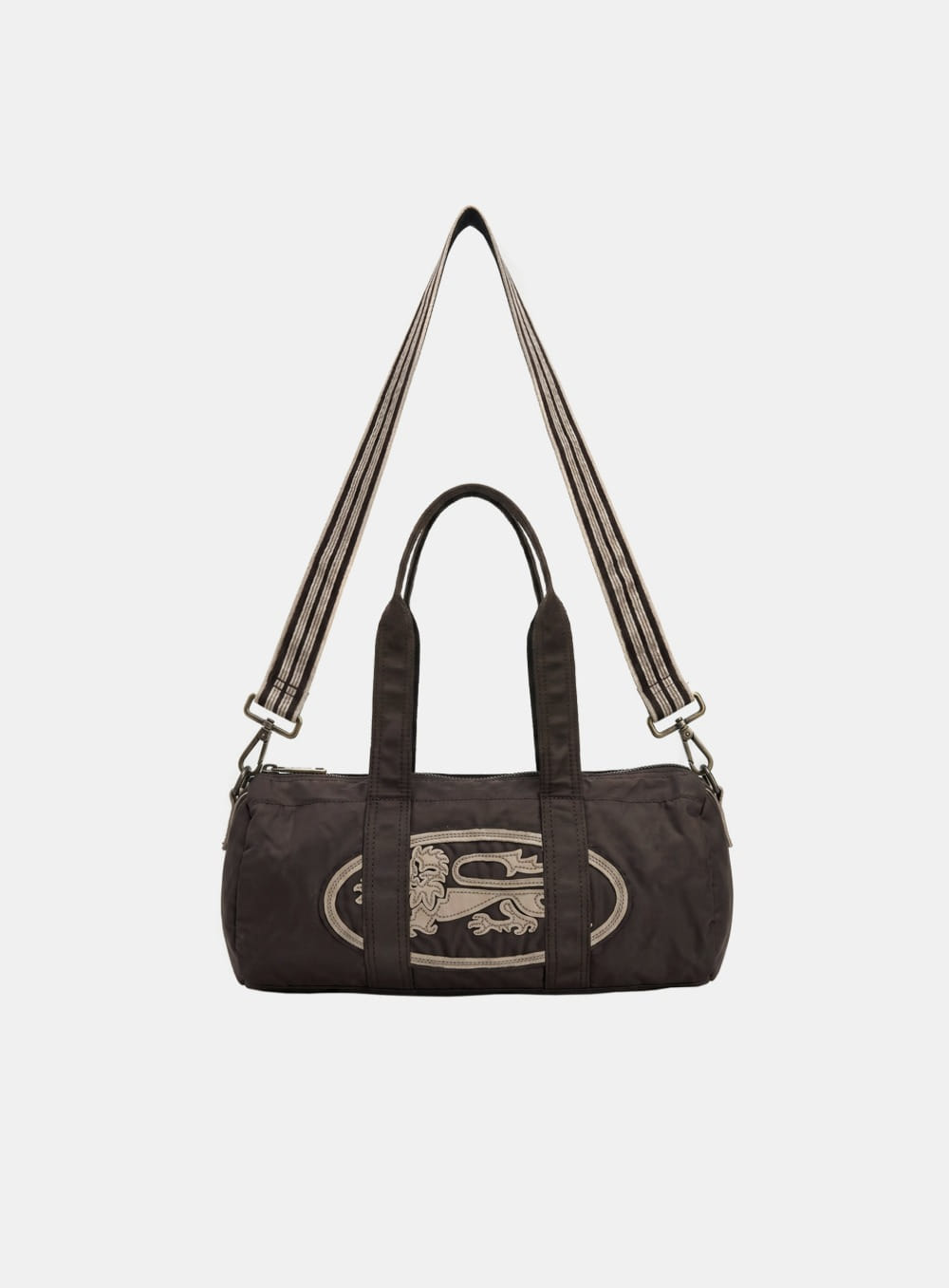[w-bag26-001] Billy Nylon Duffle Bag Small - Brown