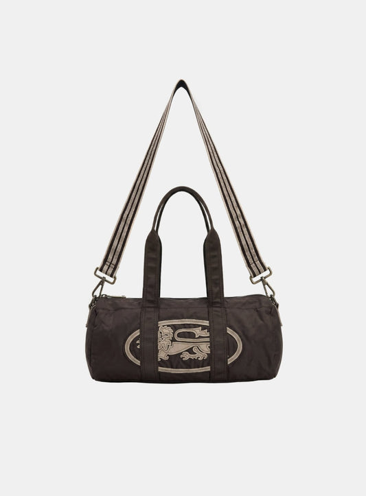 [w-bag26-001] Billy Nylon Duffle Bag Small - Brown
