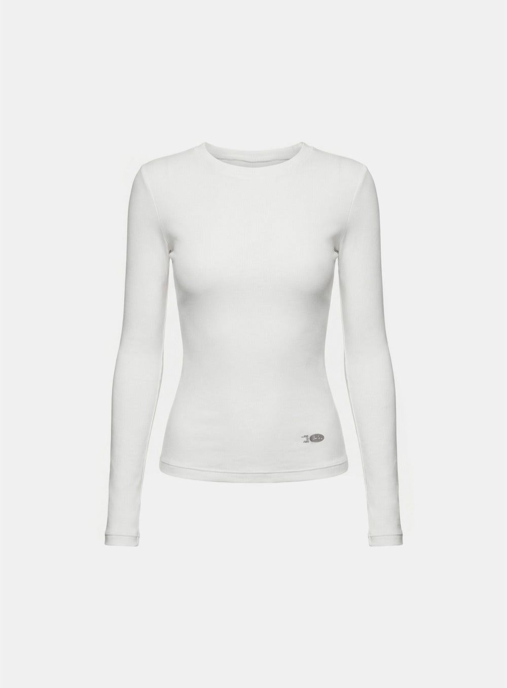 [w-tee26-044] BS Cotton Jersey Fitted Henley Neck Long Sleeve T-Shirt - Black