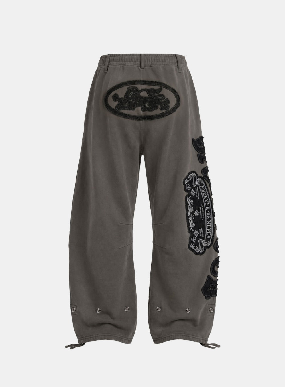 [w-pts26-130] Mystic Capsule Curved Bootcut Joggers – Charcoal