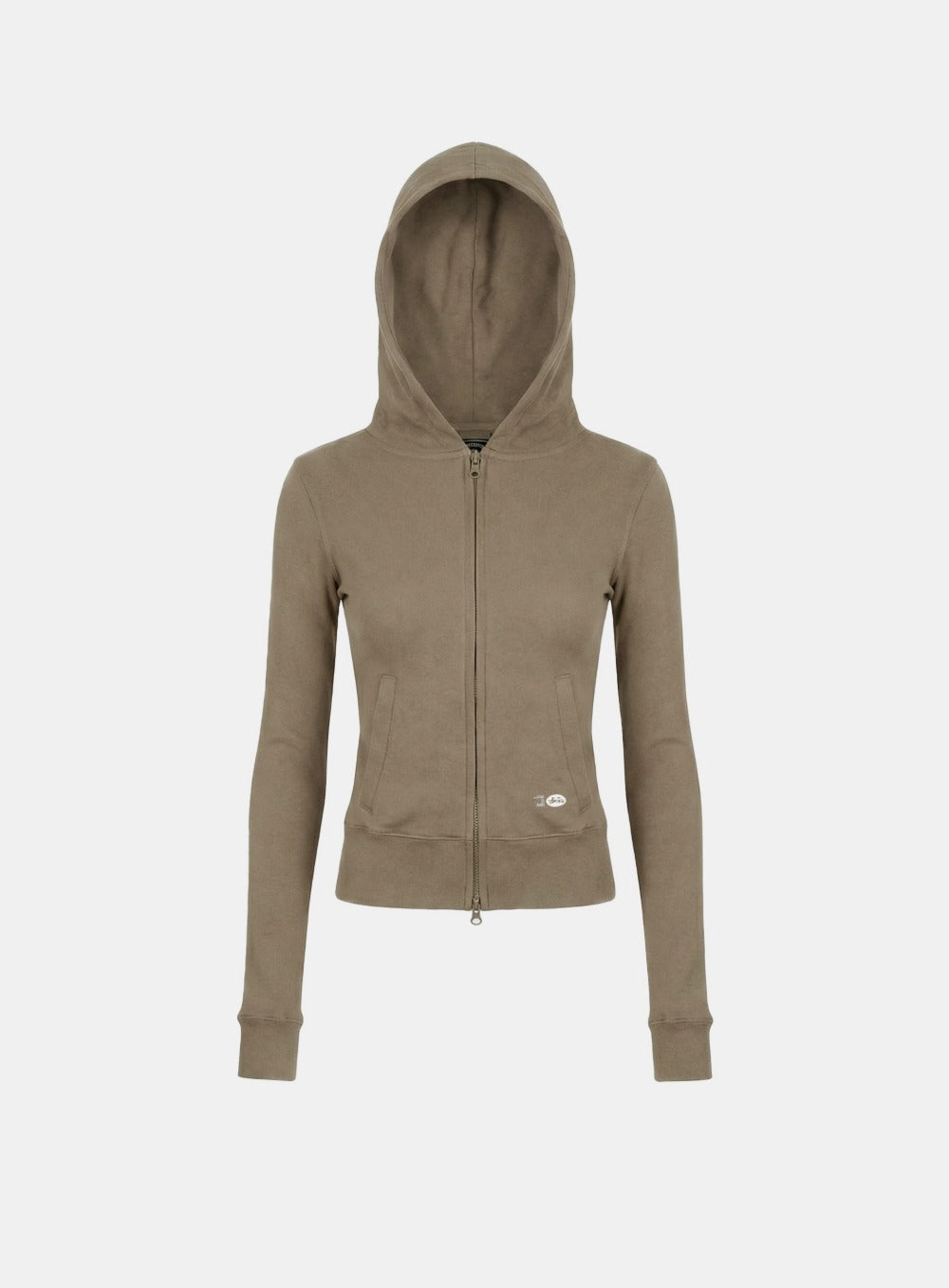 [w-hde26-001] BS Cotton Jersey Zip-Up Hoodie - Tobacco