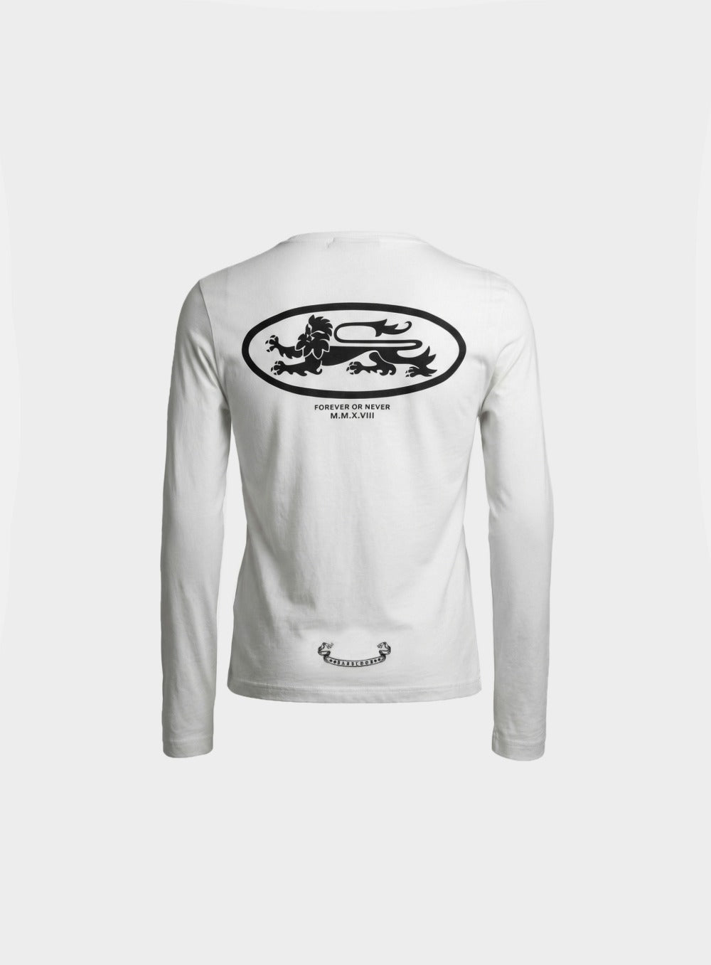 [w-tee26-019] BAD Mini Logo Fitted Long Sleeve T-Shirt - White