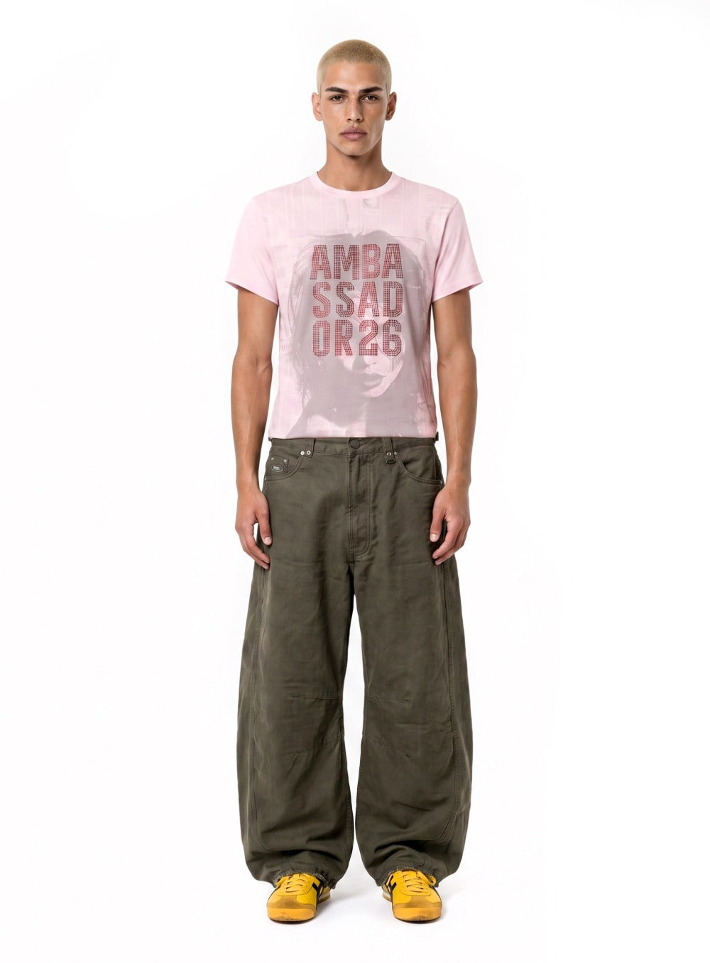 [w-tee26-244] Ambassador 26 Rhinestone Page 1/2 T-Shirt - Pink