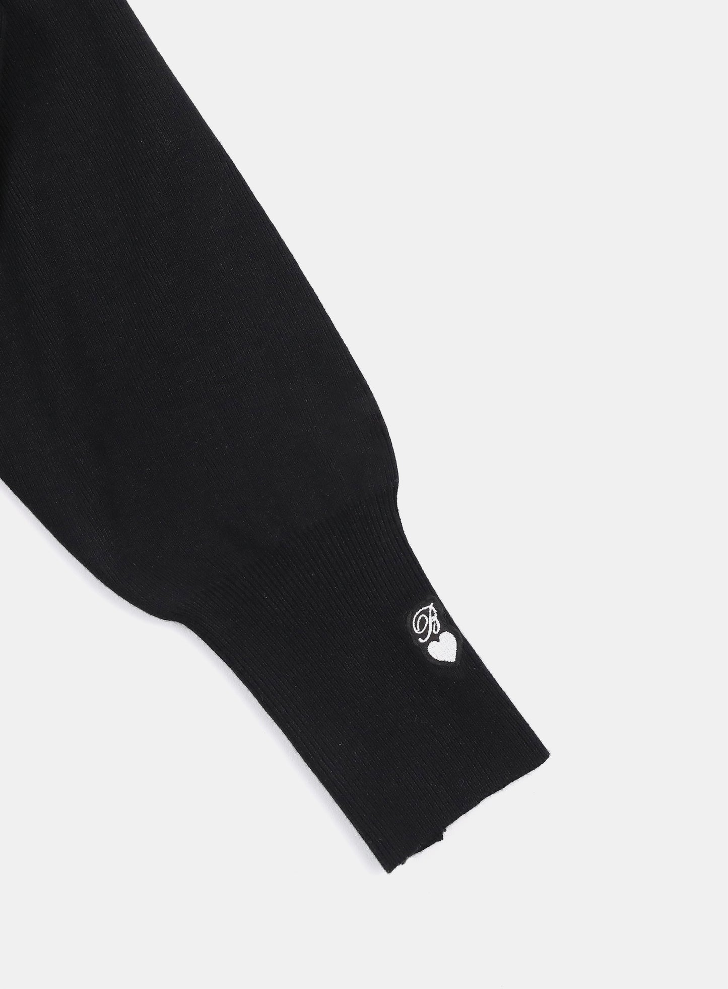 Pure Classic Button Up Round Cardigan - Black