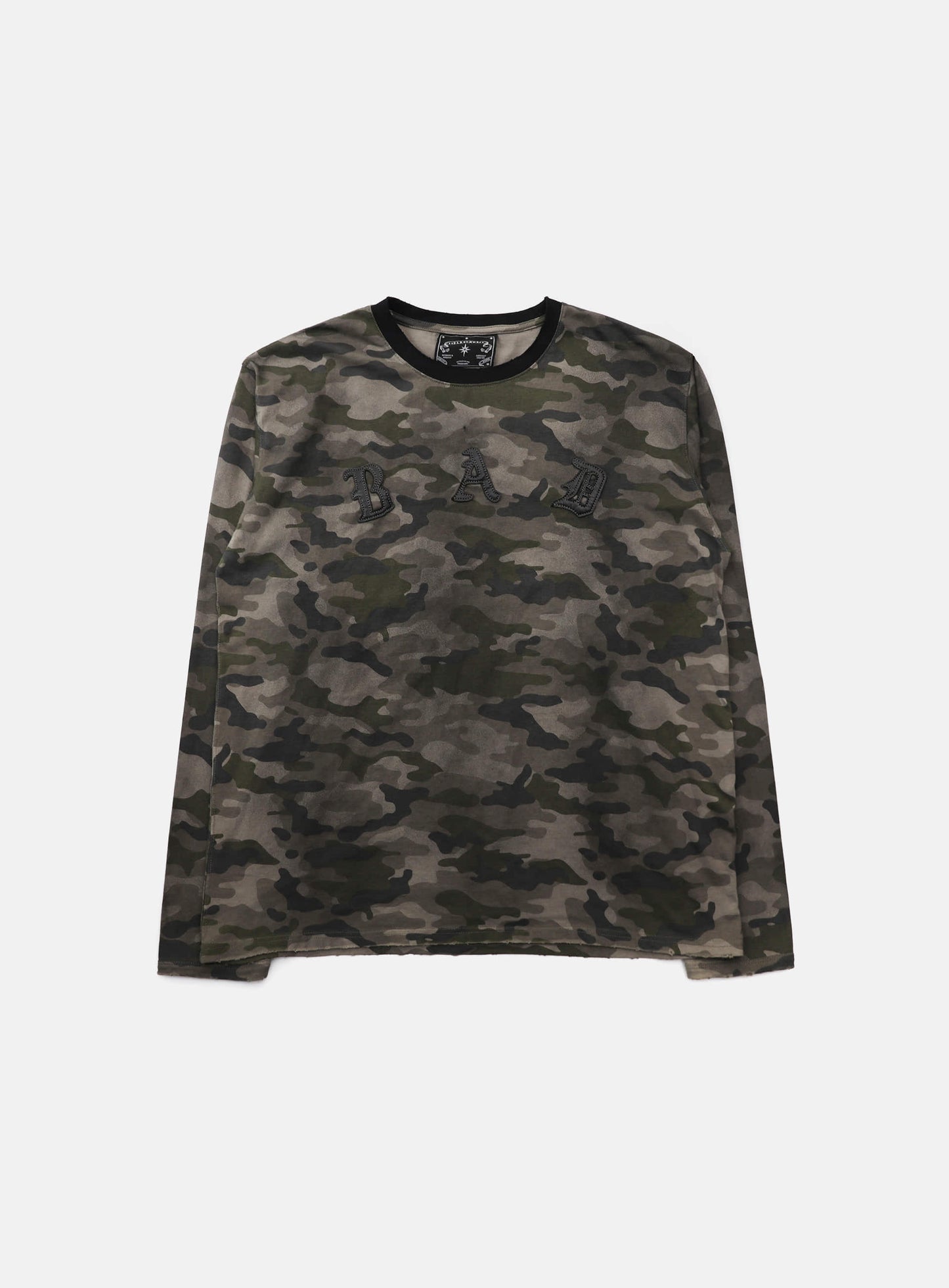Cosmo Bad Patch Ringer Long Sleeve - Green Camo