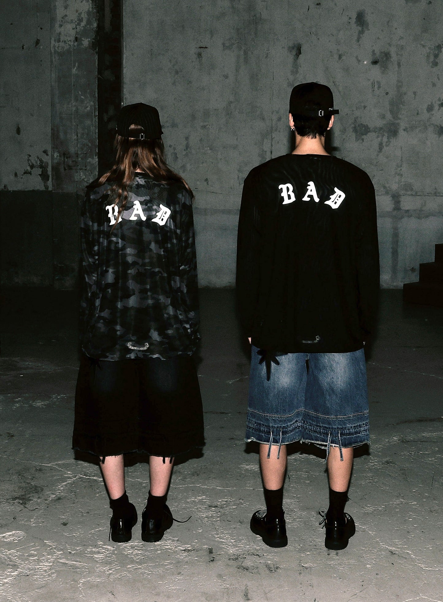 [AQUA] Mystic Logo Reflective Long Sleeve - Black