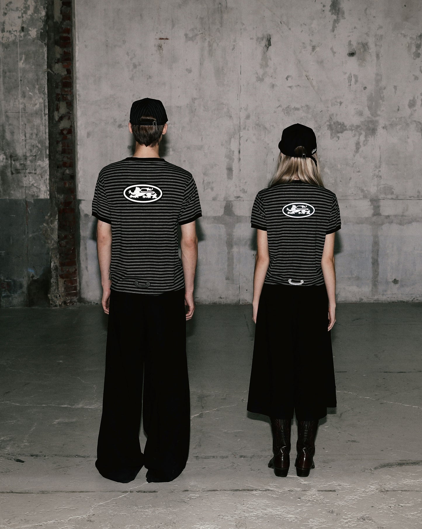 Tiny Logo Jersey Ringer T-Shirt - Brown/Stripe