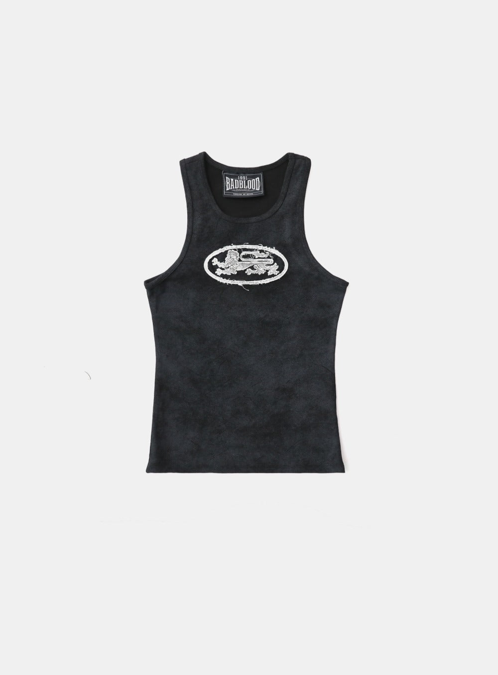 Lion Patch Tank - Washed Black