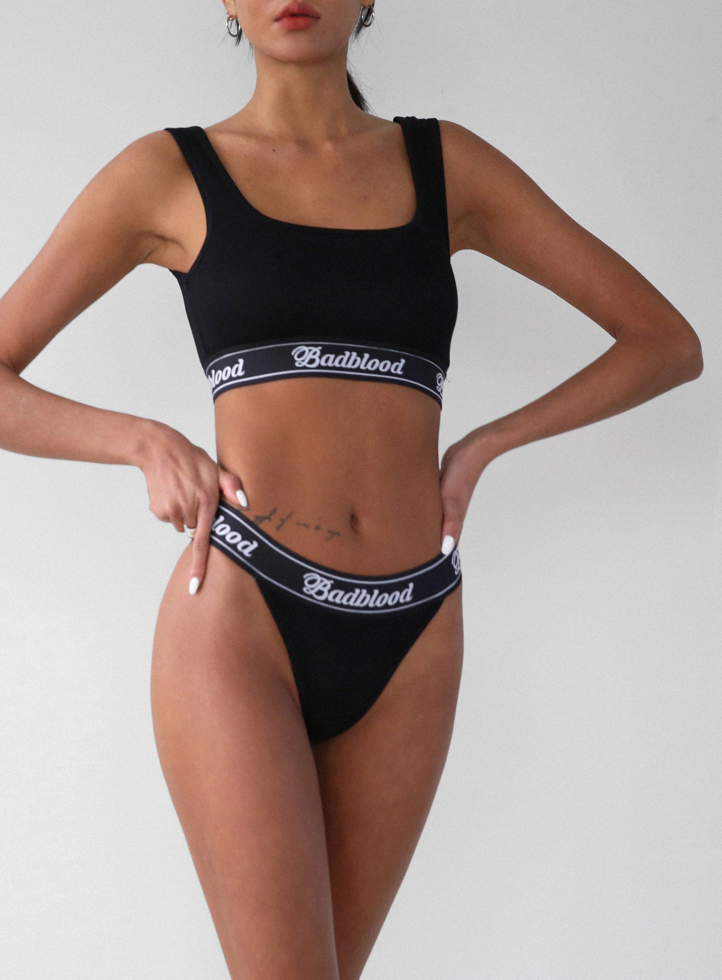 [w-pnt20-076] MODAL COTTON BASIC BRIEF IN BLACK