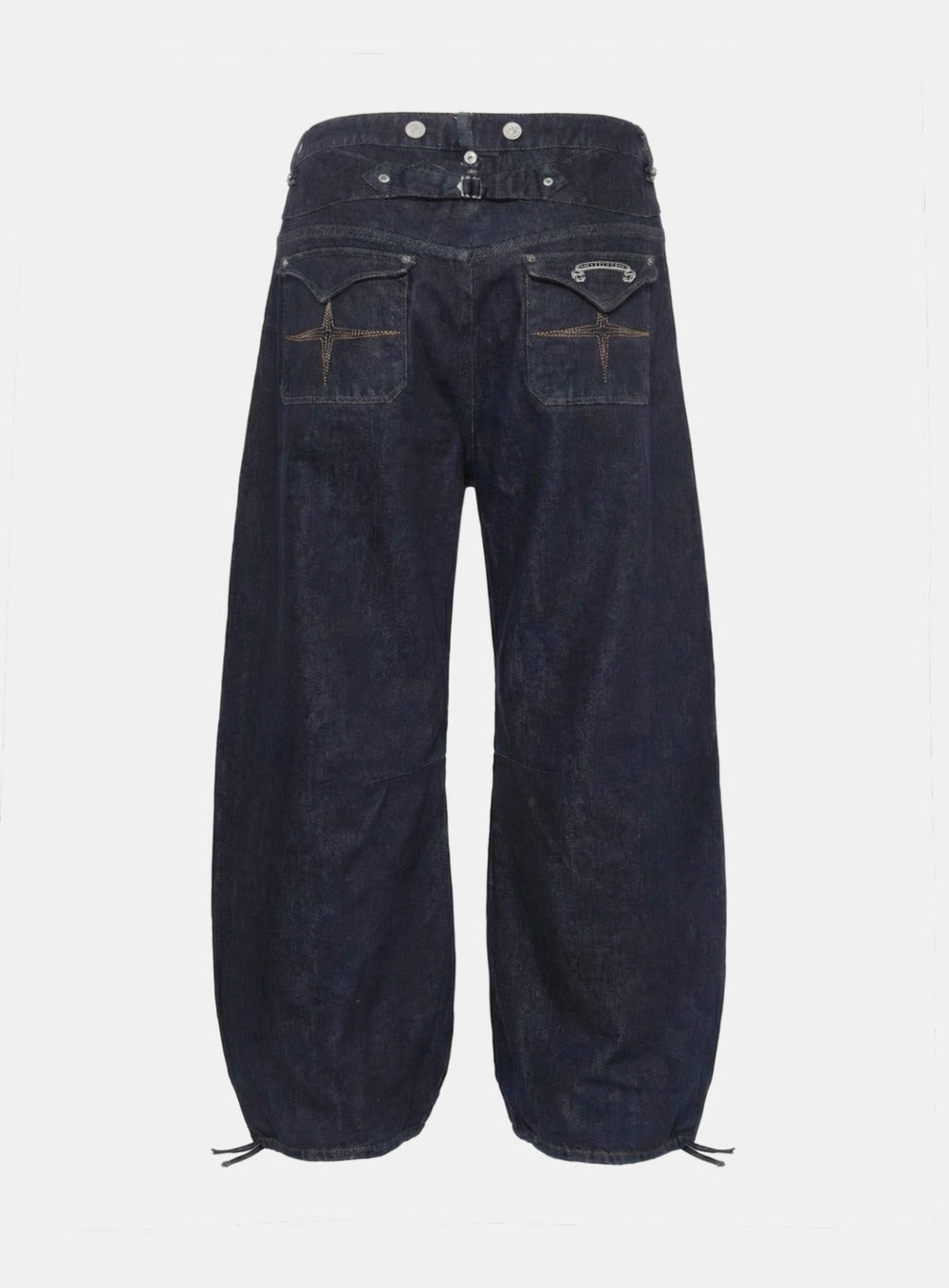 [w-pts25-103] 0509 Shinchiback Semi-Curved Pants - Blue Denim
