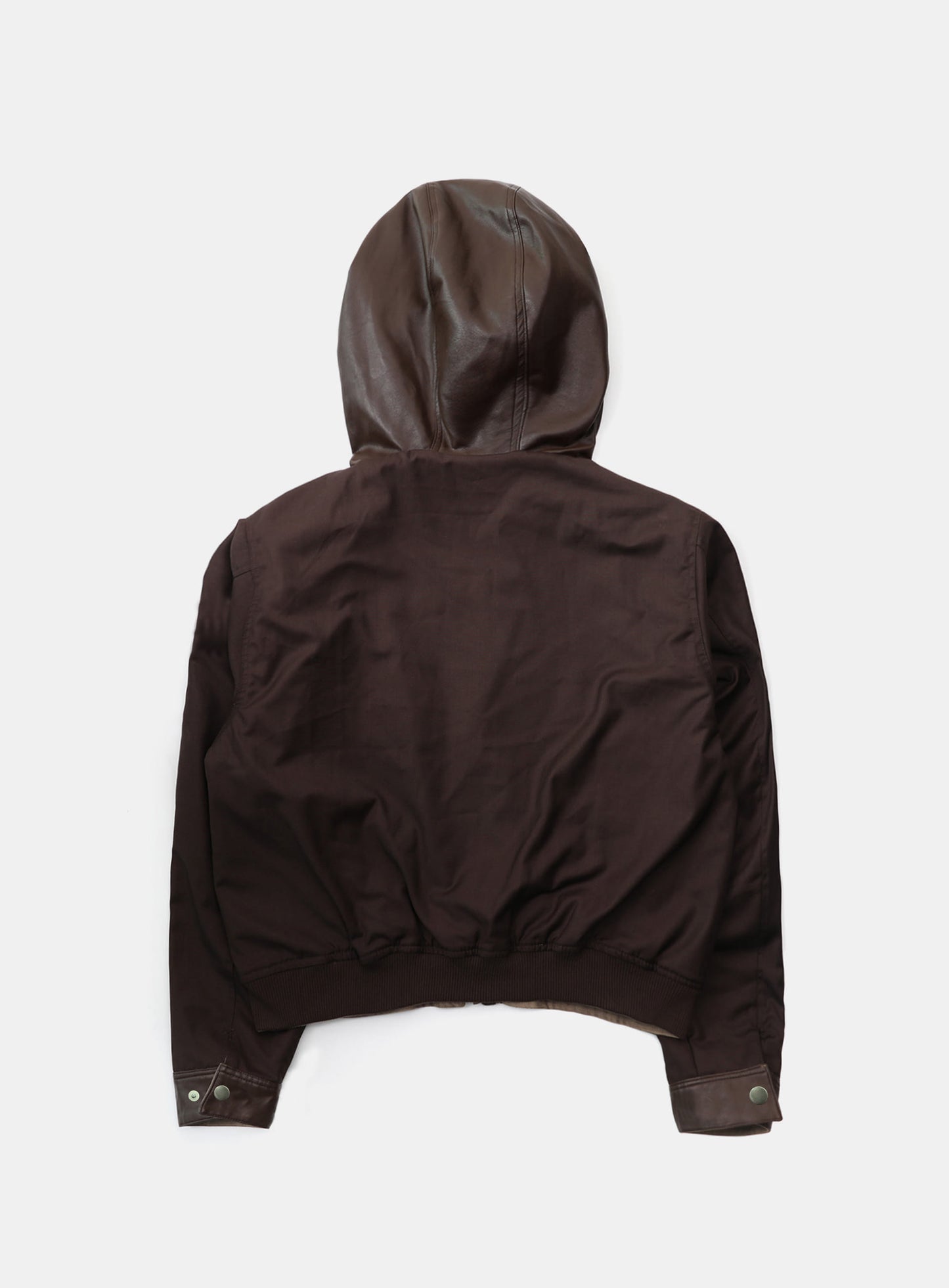 Viper91 Contrast Hooded Blouson - Brown