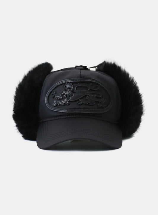 [w-hat25-034] Mystic Trapper Hat - Black Nylon