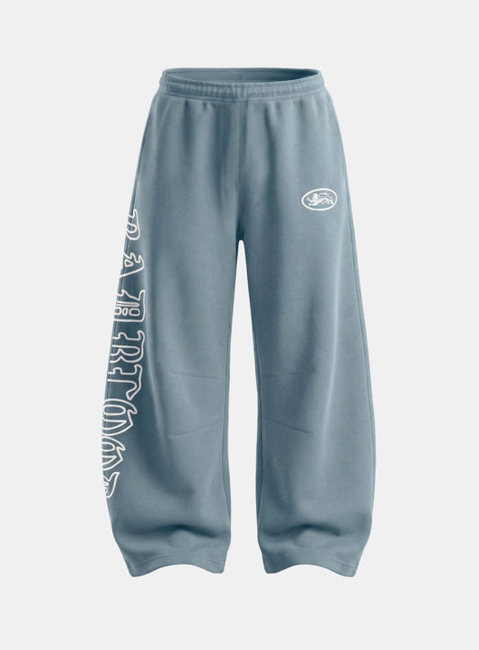 [w-pts26-053] Mystic Capsule Semi-Curved Fit Joggers - Sky Blue