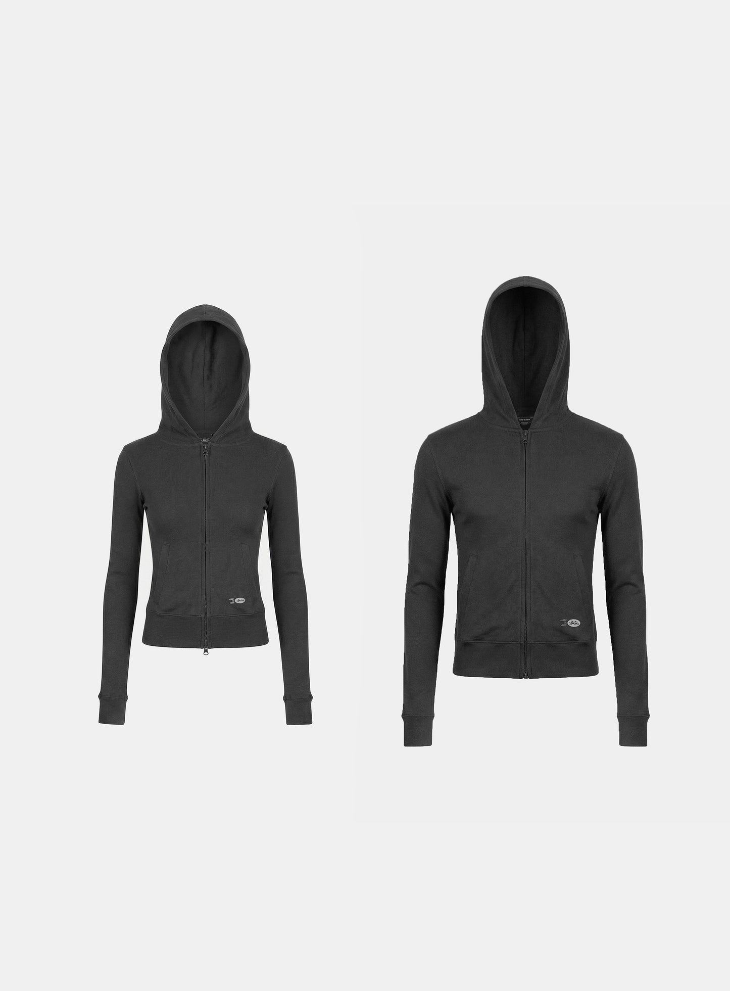 [w-hde26-003] BS Cotton Jersey Zip-Up Hoodie - Charcoal