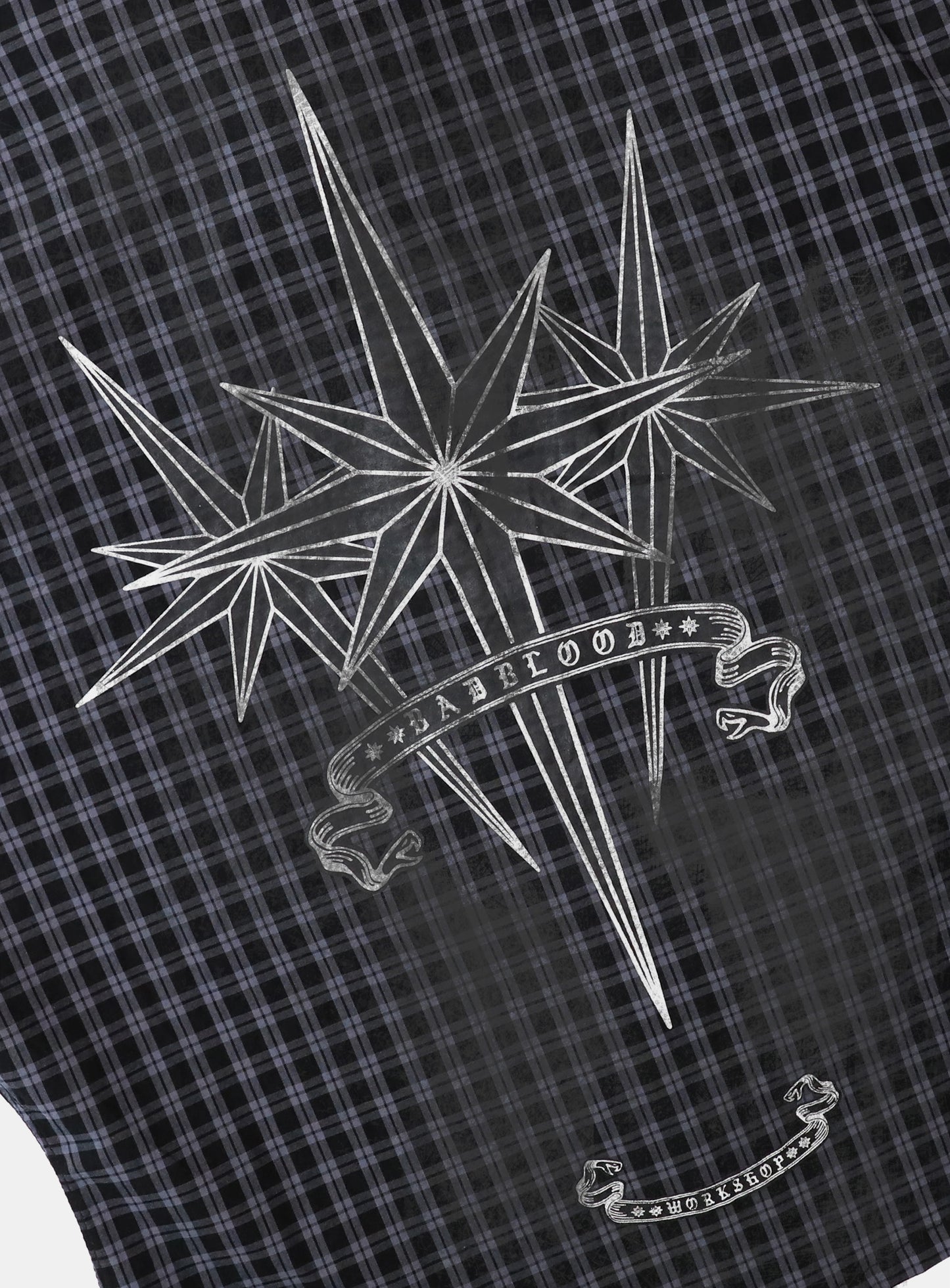 Cosmo Graphic Short Sleeve Shirt - Charcoal Blue Check
