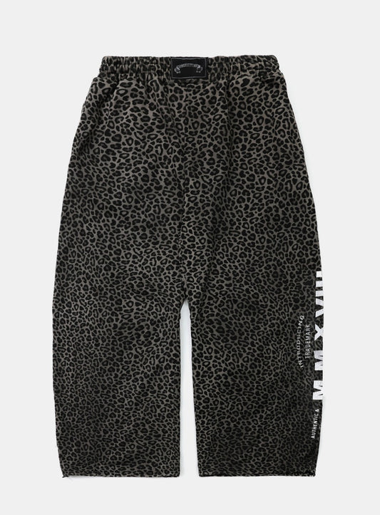 Viper Logo 2-Way Curved Jogger Trousers - Black Leopard