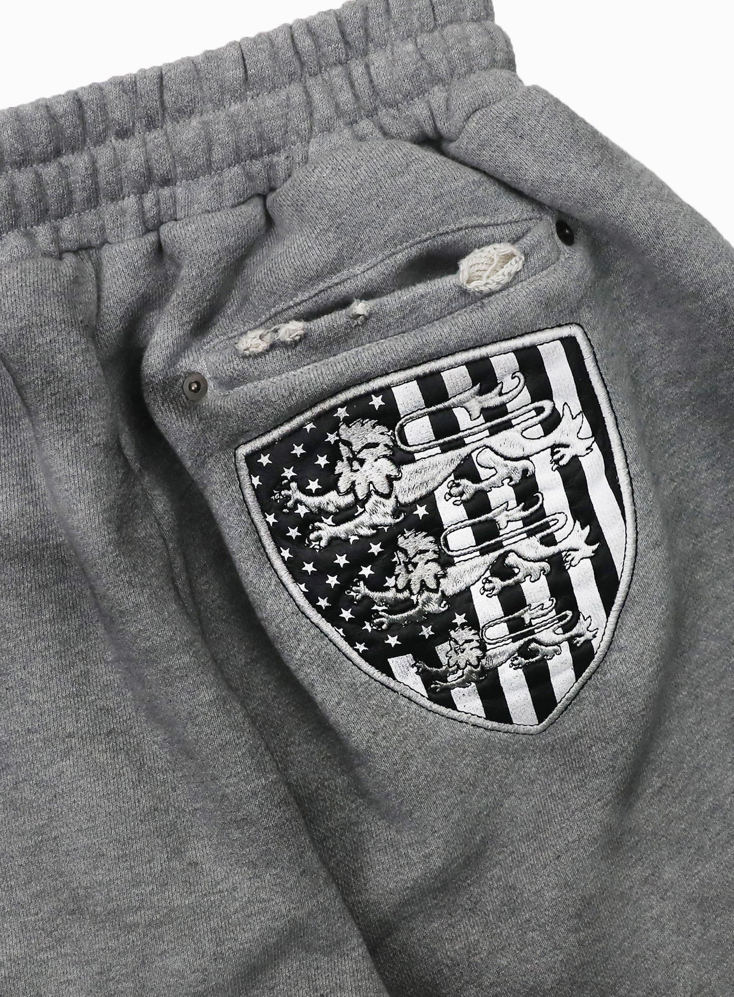 [w-pts25-119] Shield Old Glory 2-Way Curved Jogger Trousers - Dusty Gray