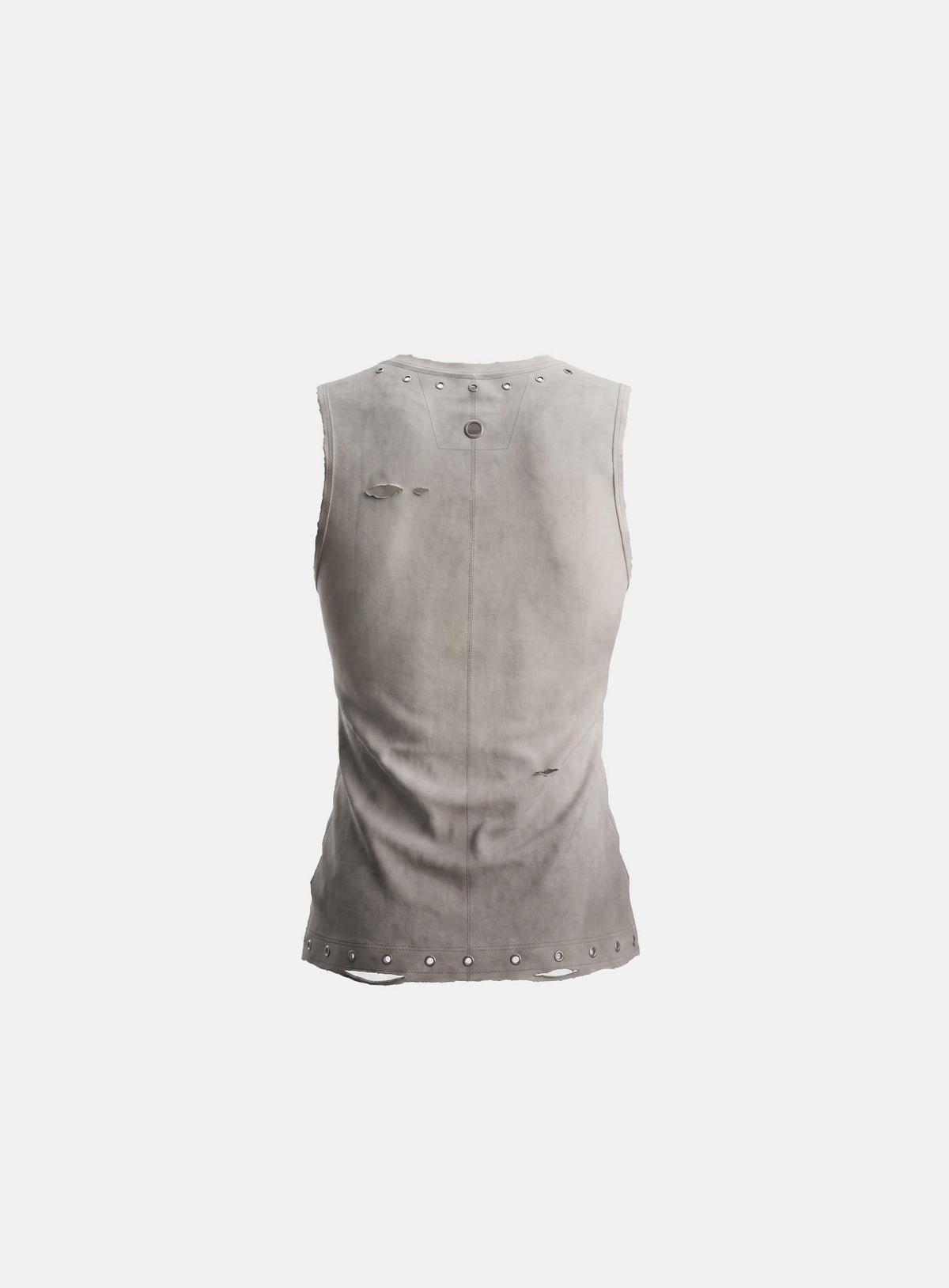 [w-tnk26-078] Raven Destroyed Eyelet Tank - White