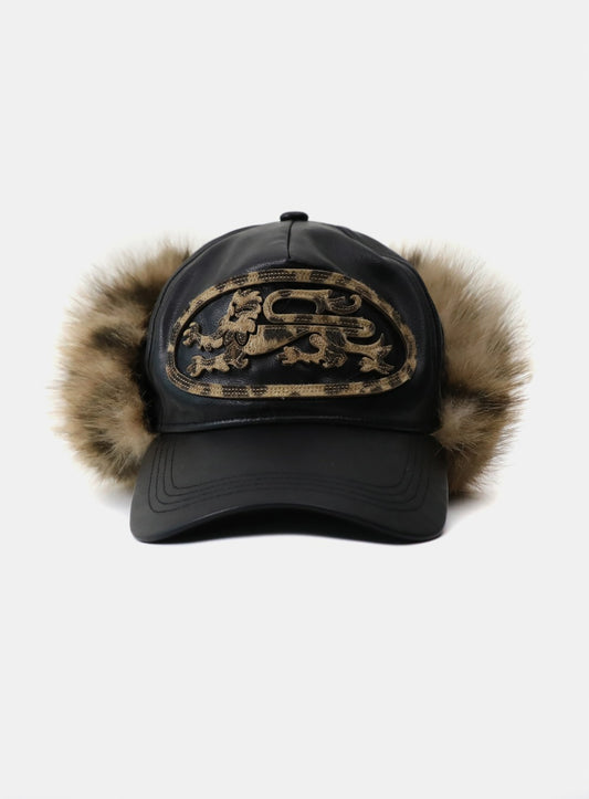 Mystic Trapper Hat - Black Leather