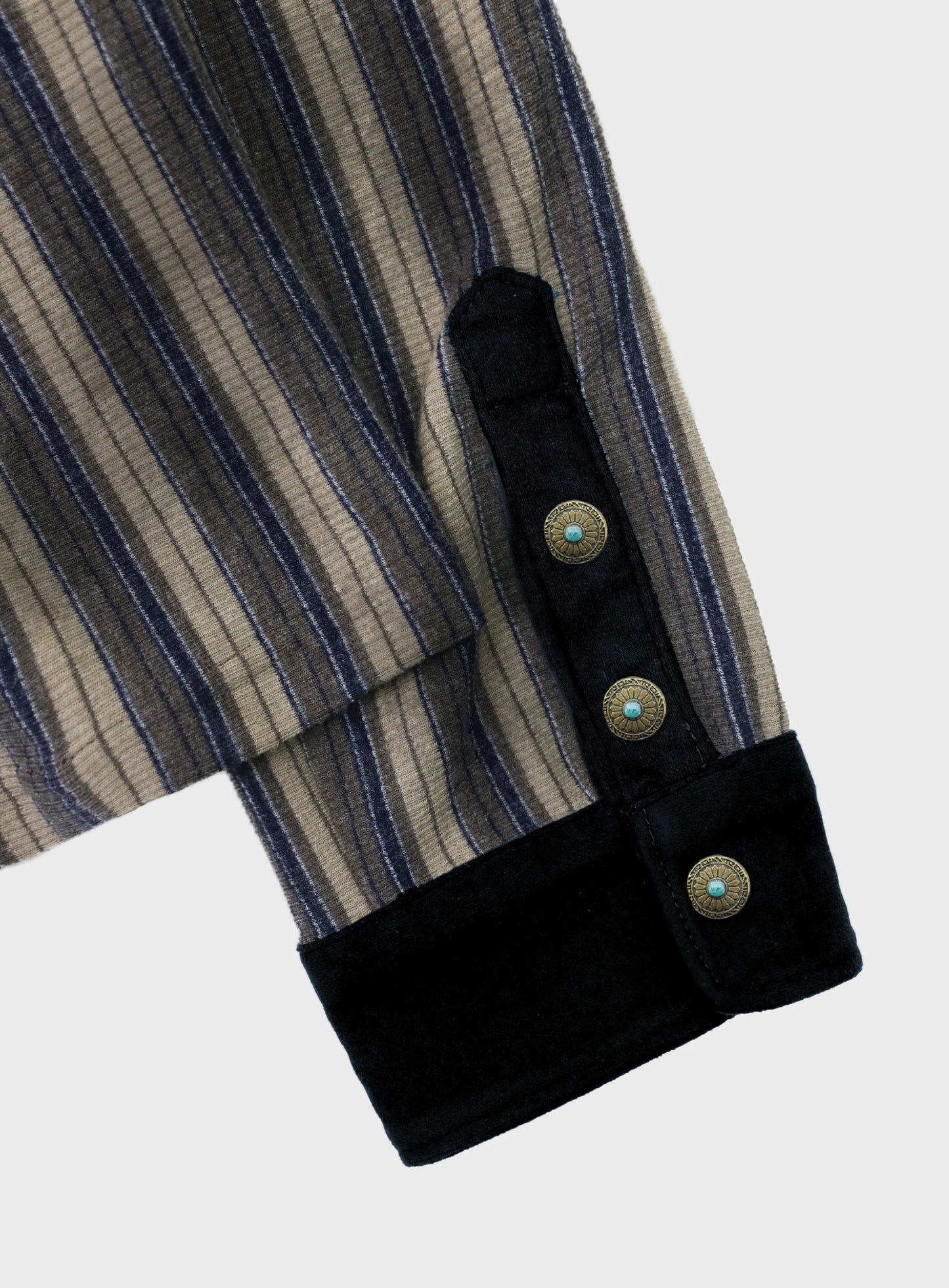 [w-tee25-187] Vintage Jersey Polo Shirt - Blue/Striped