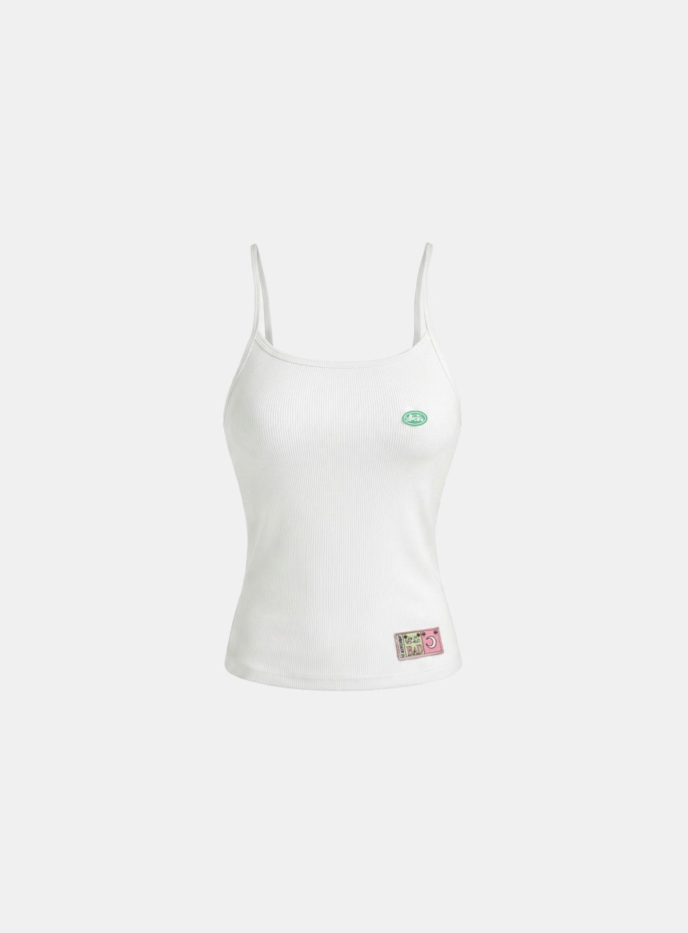 [w-tnk26-062] Ambassador 26 Cotton Lip Camisole Tank - White