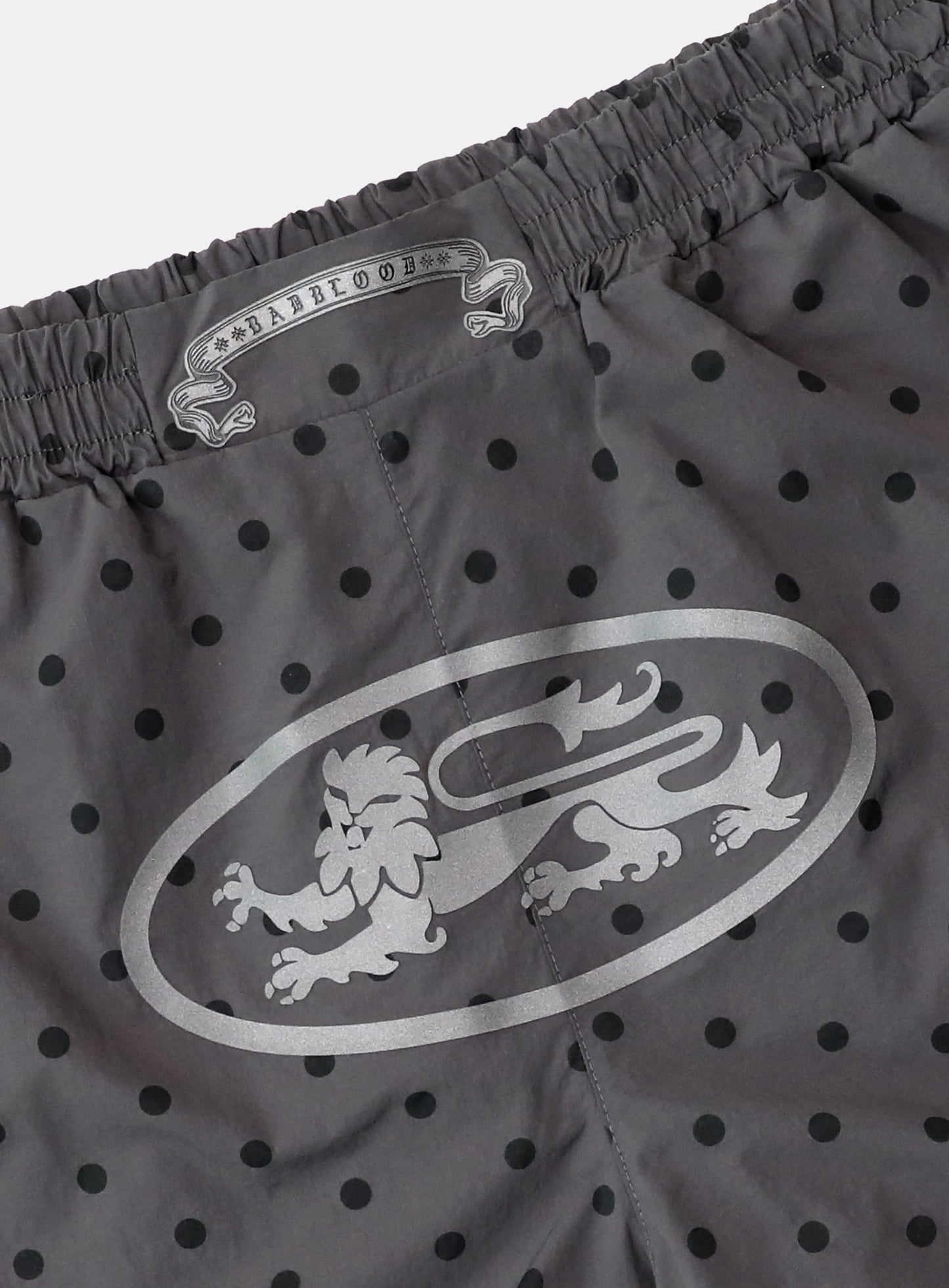 [AQUA] Mystic Nylon Reflective Boxer Swim Shorts - Charcoal Dot