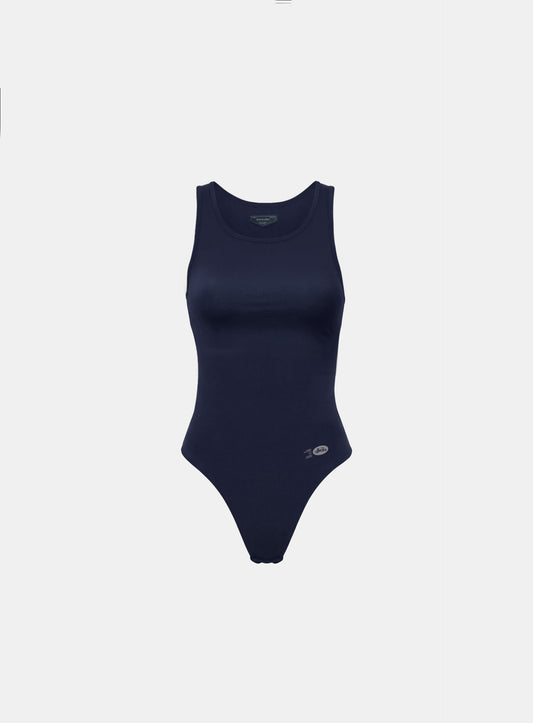 [w-jst26-008] Everyday U-Neck Tank Bodysuit - Navy