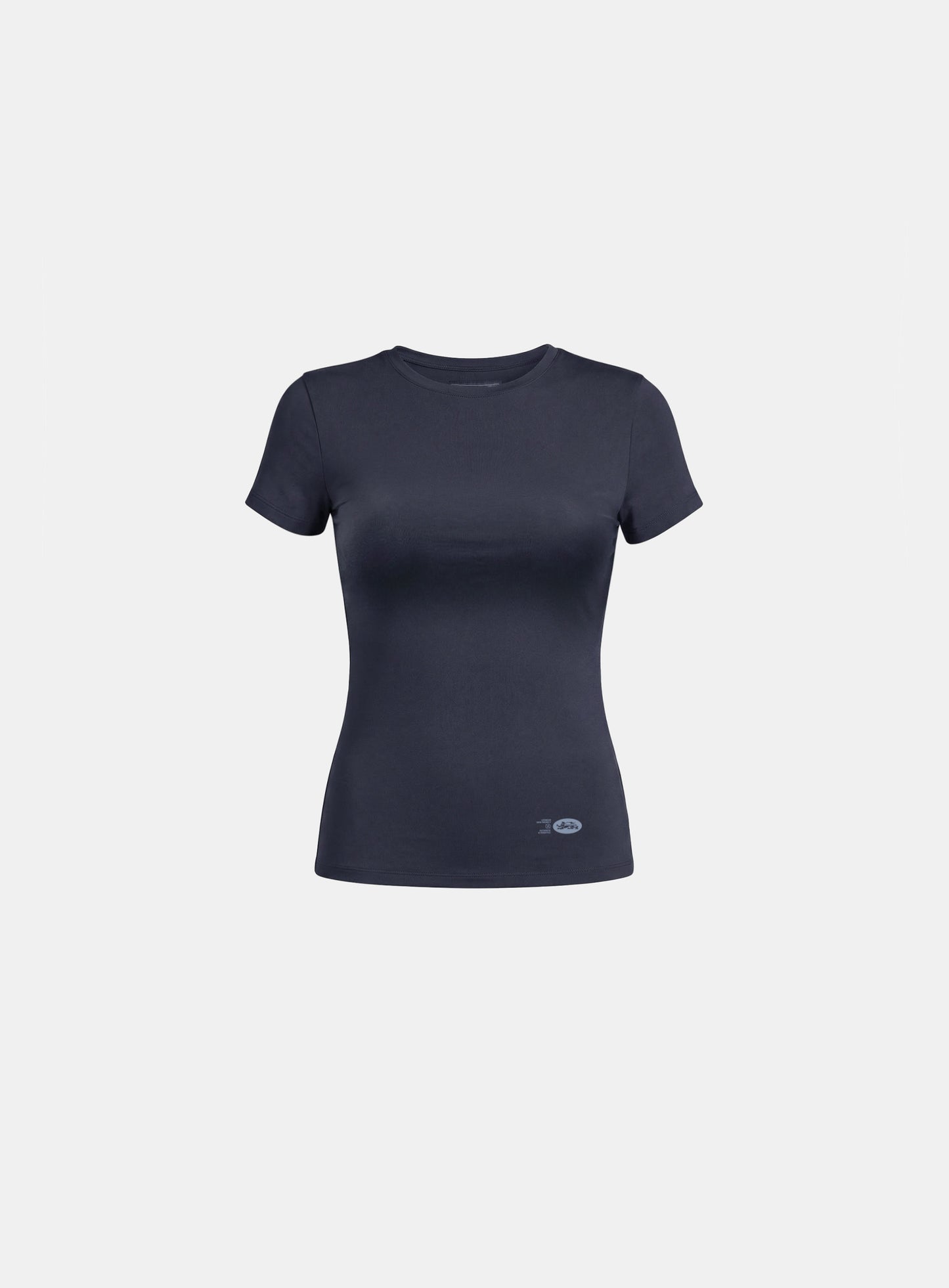 [w-tee26-092] Everyday Crew Neck Short Sleeve T-Shirt - Charcoal