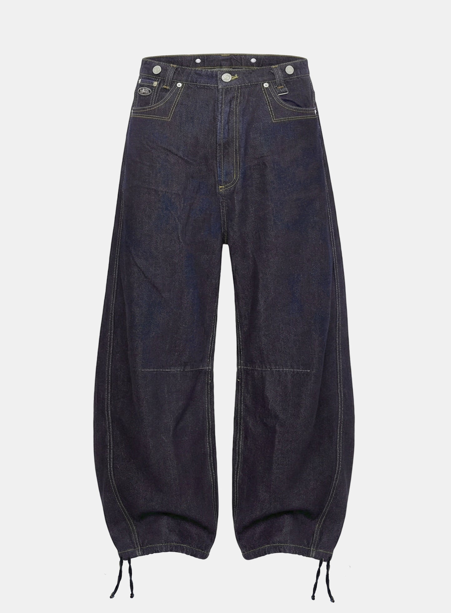 [w-pts25-103] 0509 Shinchiback Semi-Curved Pants - Blue Denim