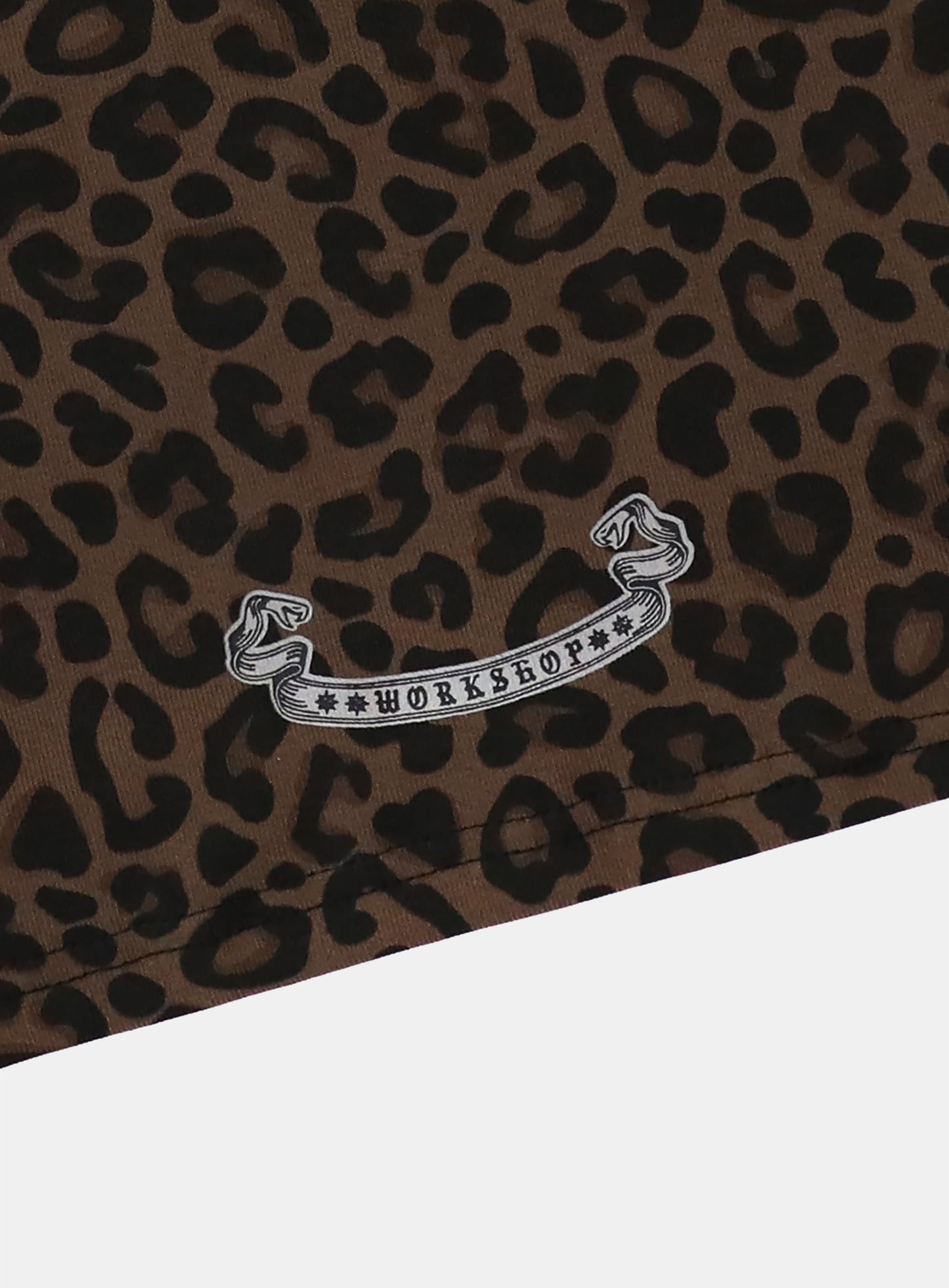 Mystic Oval Logo Jersey Ringer T-Shirt - Brown Leopard