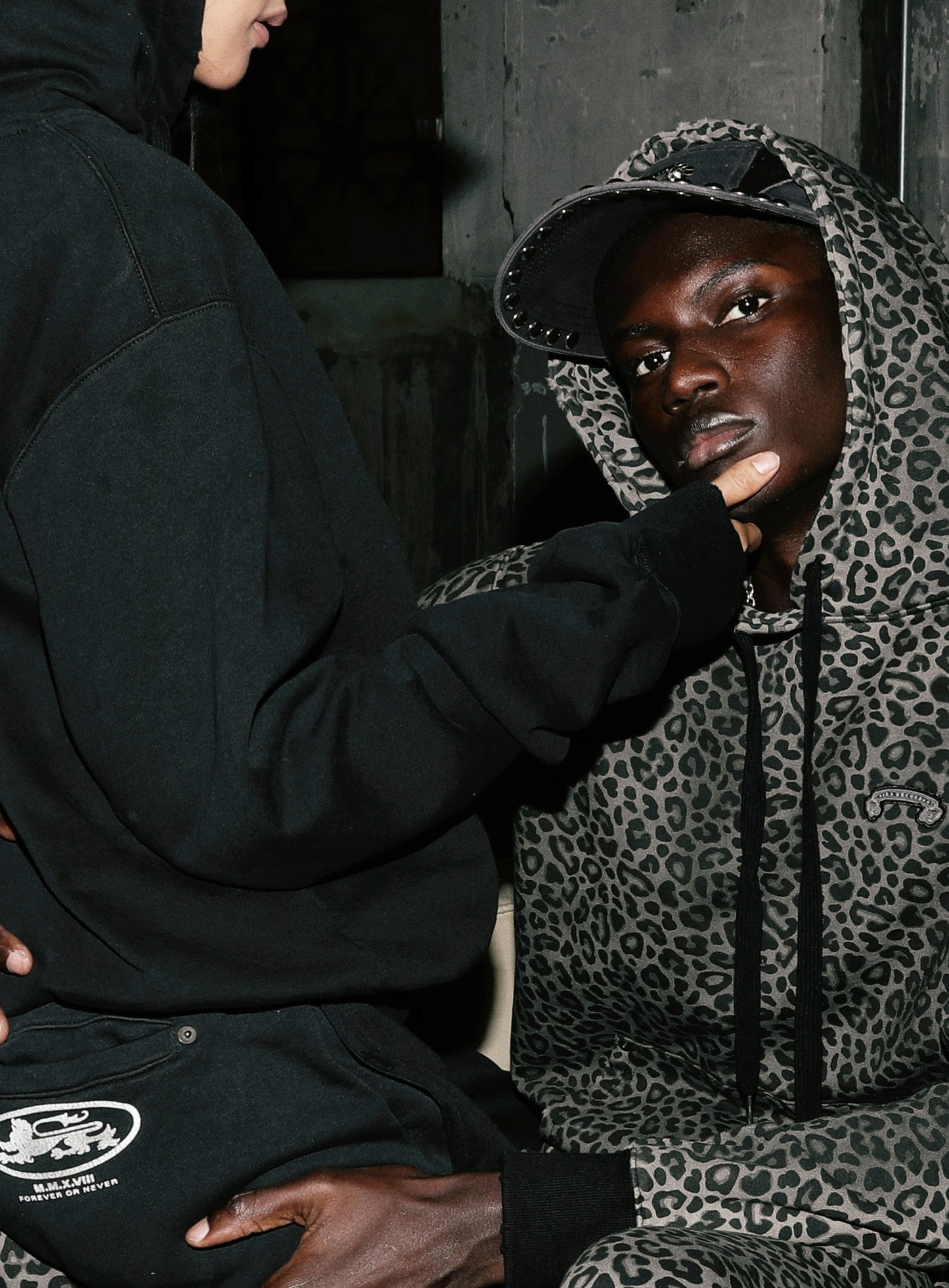 Viper Logo Hoodie - Black Leopard