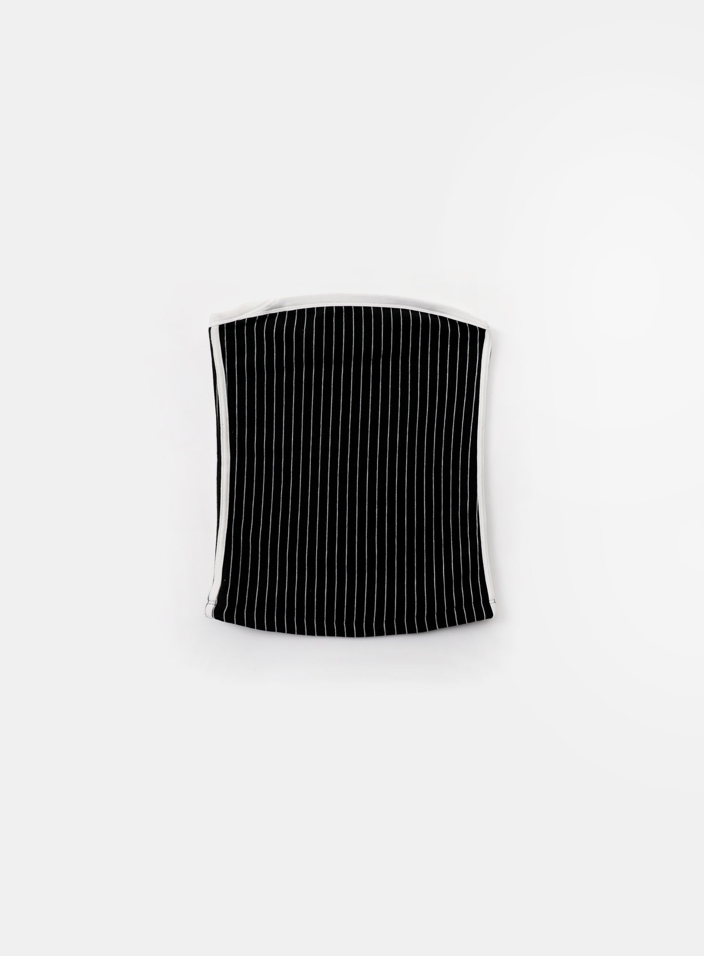 Classic Logo Stripe Tube Top - Black