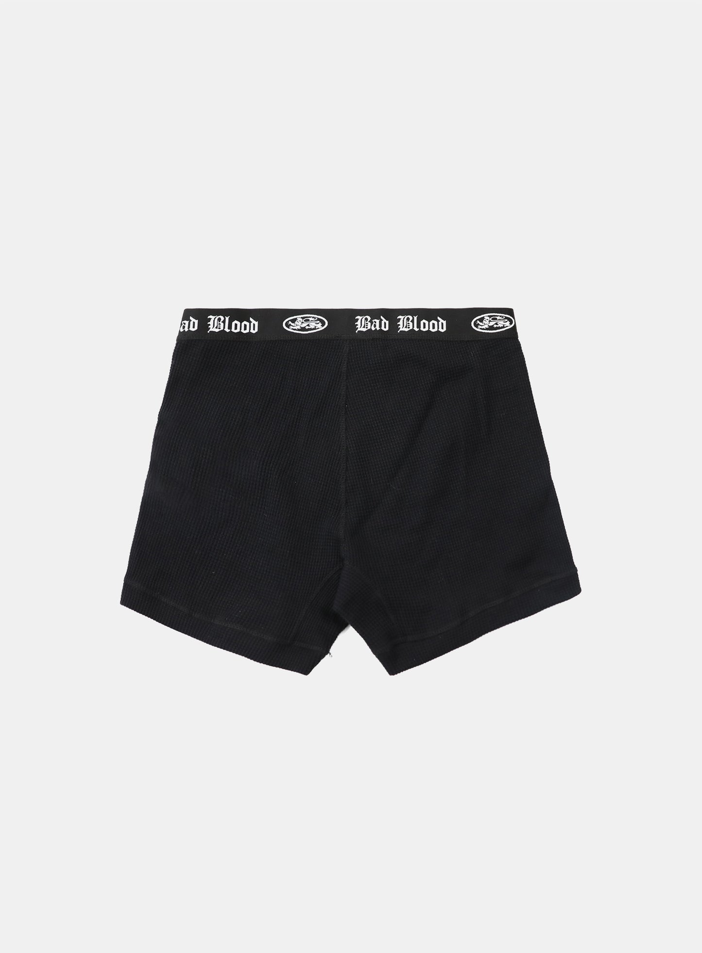 [w-pnt25-015] Mystic Waffle Knit Boxer Briefs - Black