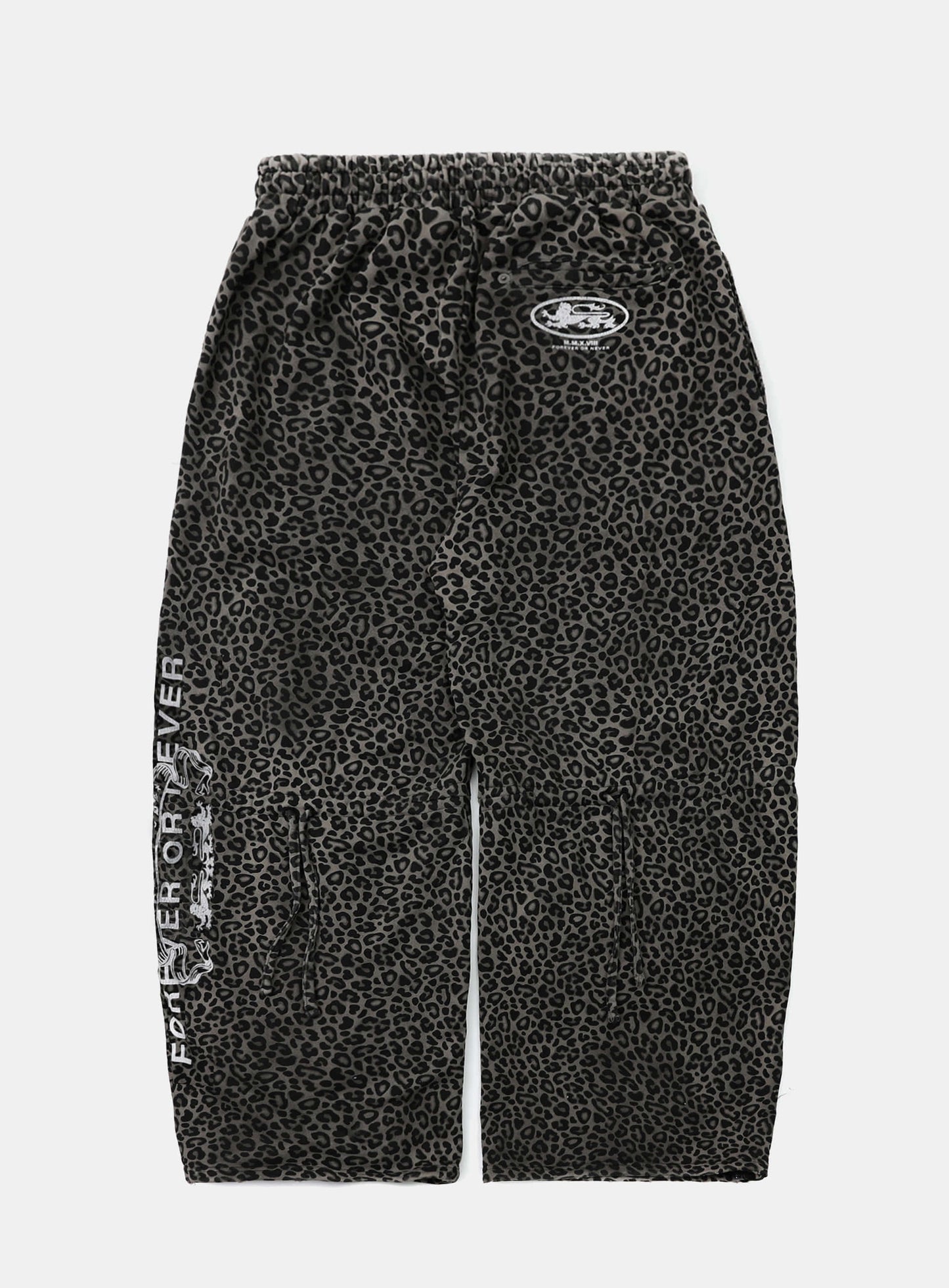 Viper Logo 2-Way Curved Jogger Trousers - Black Leopard