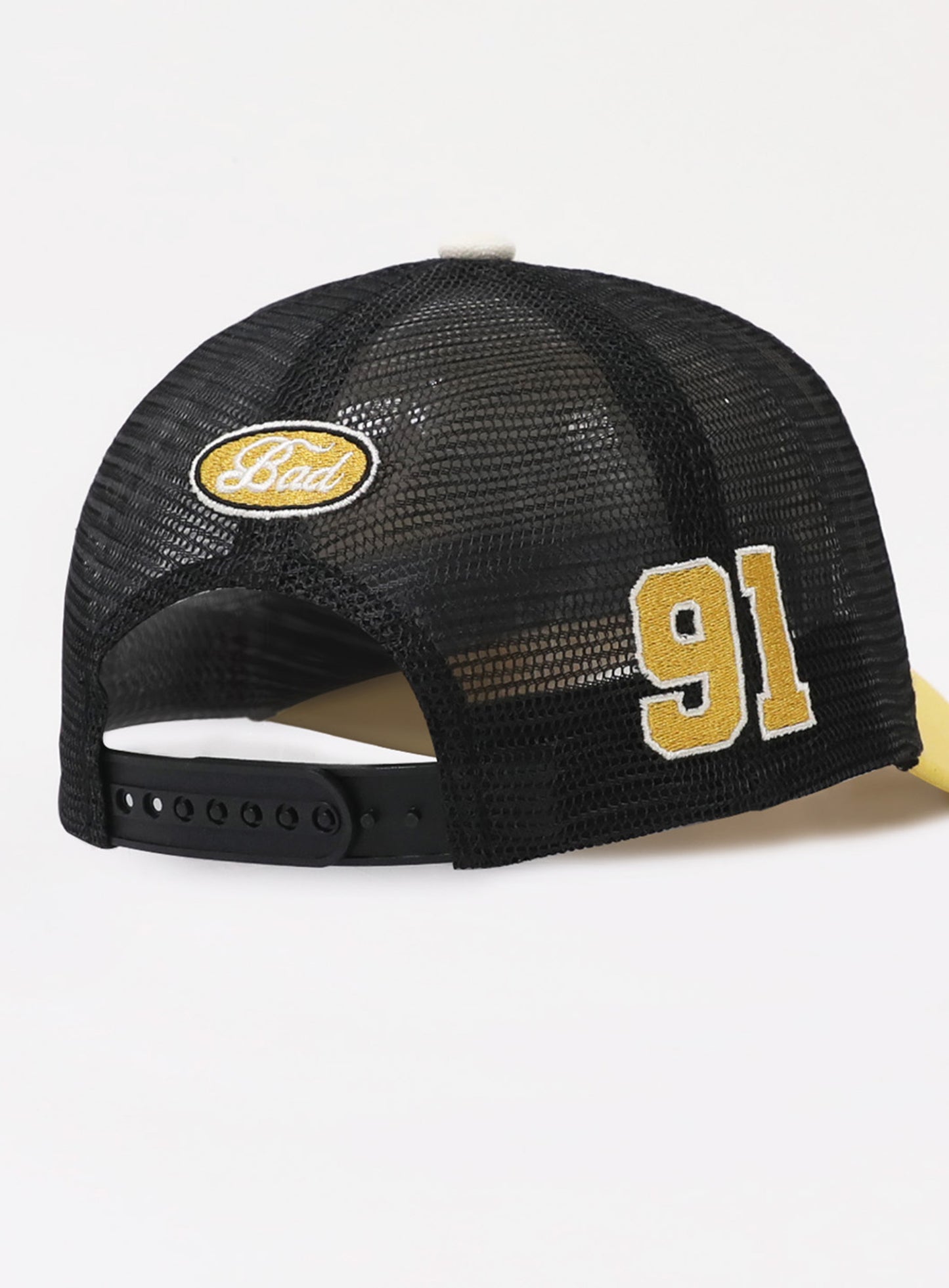 Cursive Logo Contrast Ball Cap - Mustard
