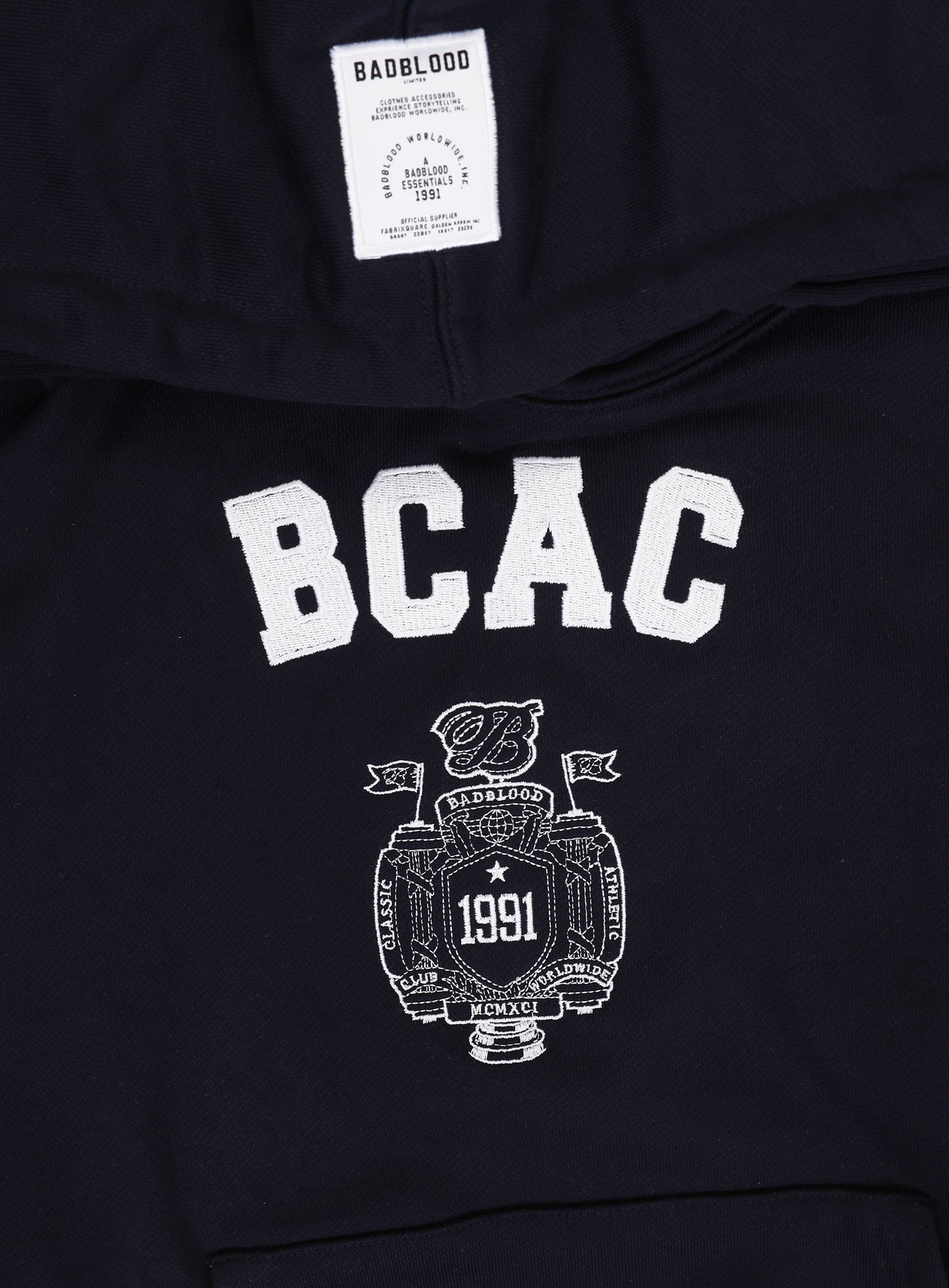 BCAC Emblem Heavyweight Hoodie - Navy