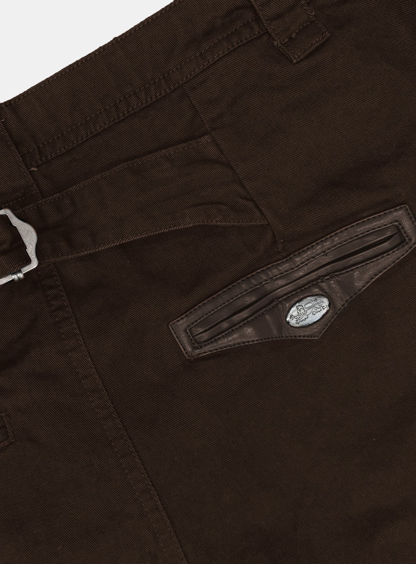[w-pts26-007] Mystic Formal Curved Chino Pants - Brown