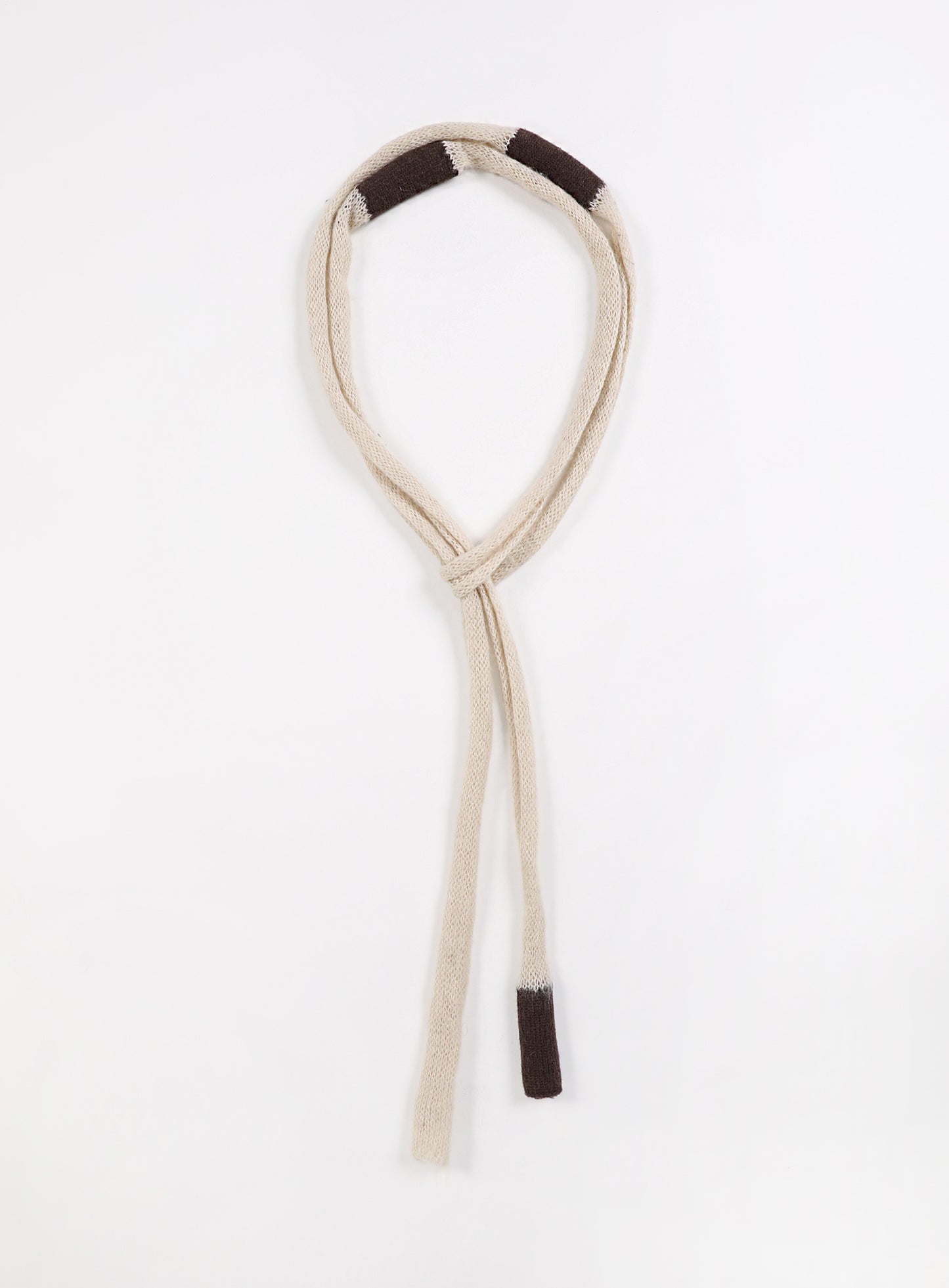 Kiddo Knit Tube Top & Scarf - Cream/Brown