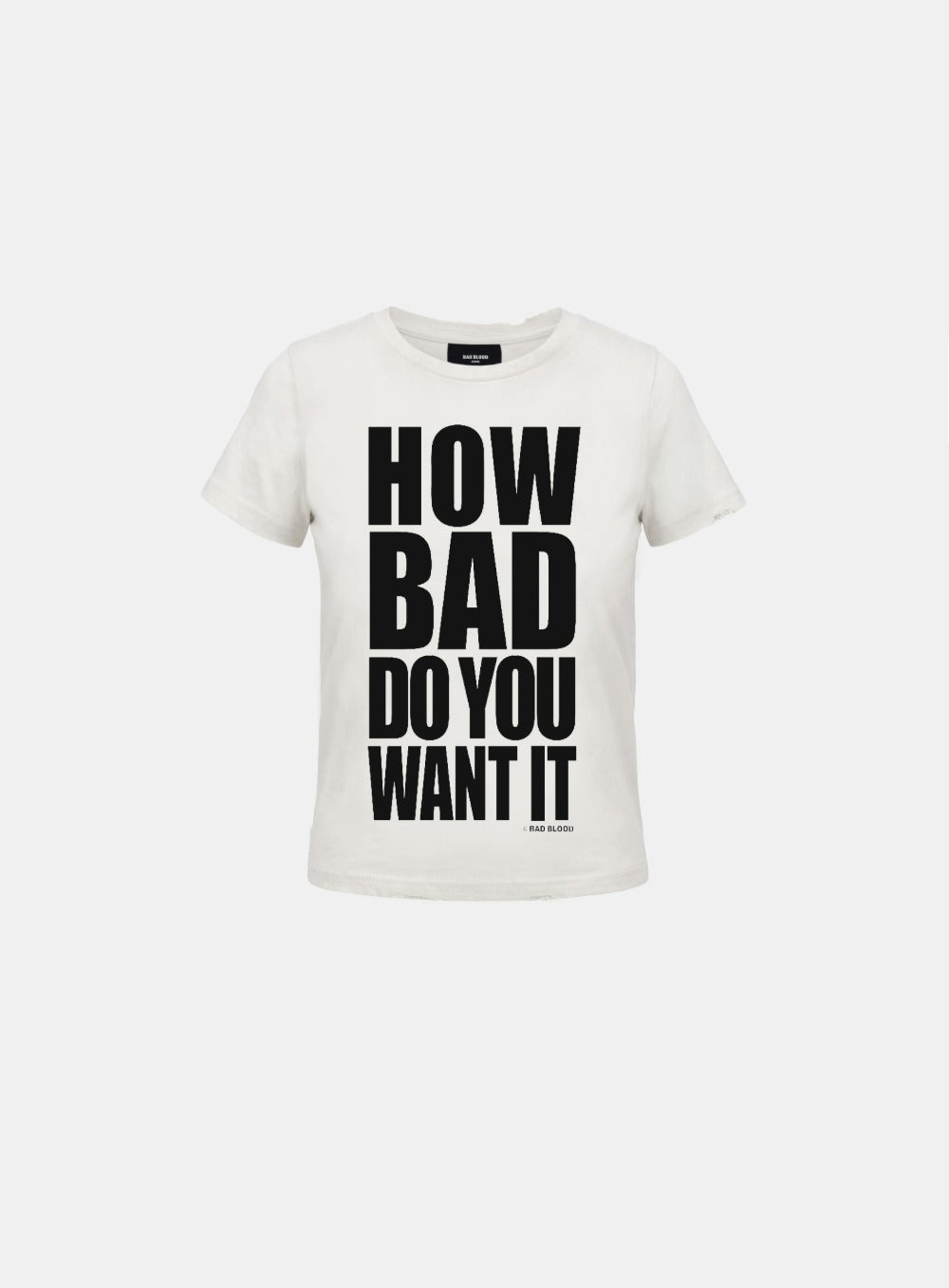 [w-tee26-130] DO YOU WANT IT Short Sleeve T-Shirt - White