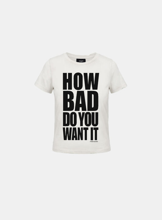 [w-tee26-130] DO YOU WANT IT Short Sleeve T-Shirt - White
