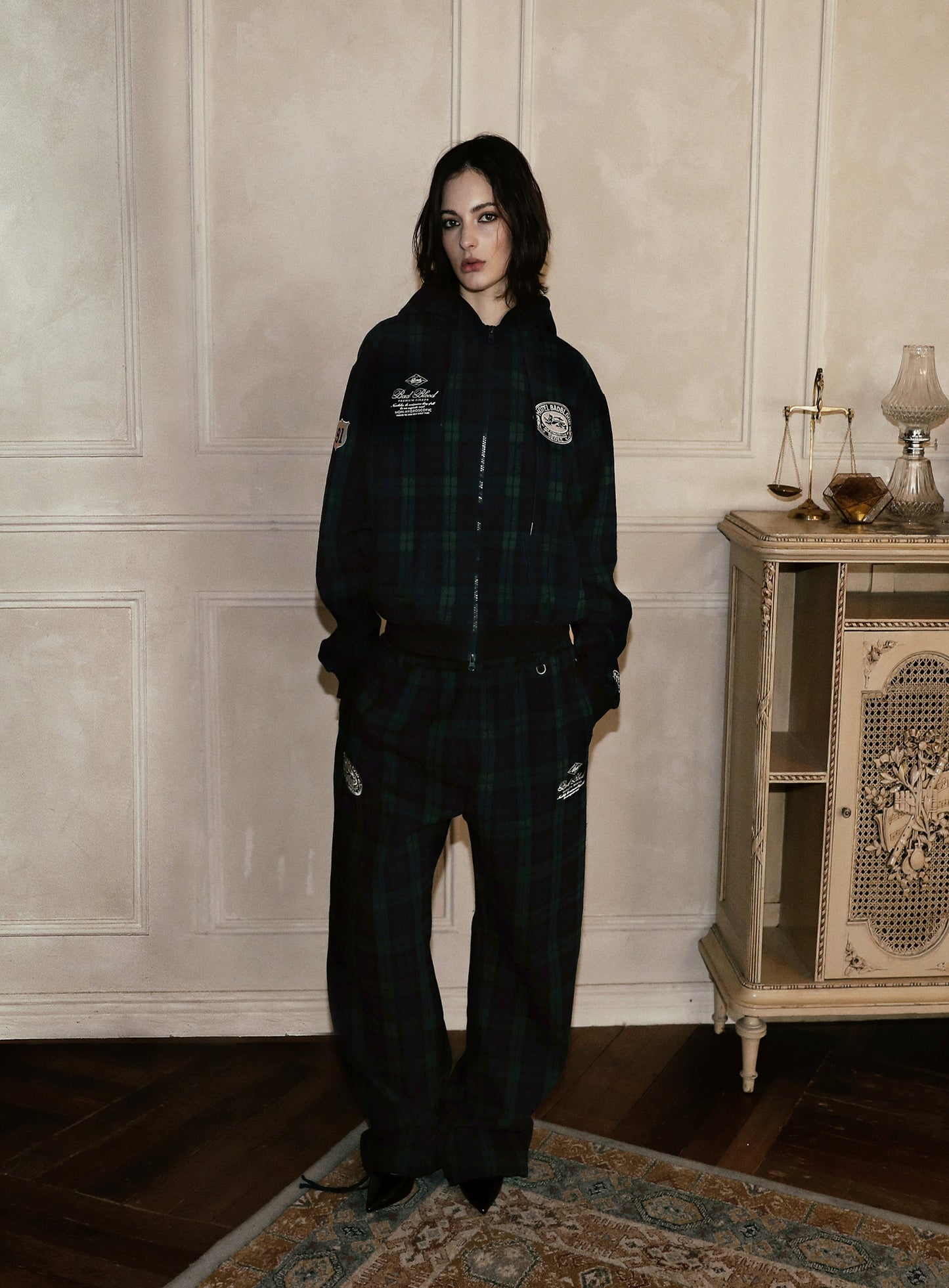 Classic Check 2 Way Jogger Trousers - Green